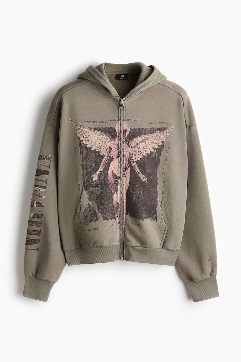 Dukserica s kapuljačom i printom Oversized Fit