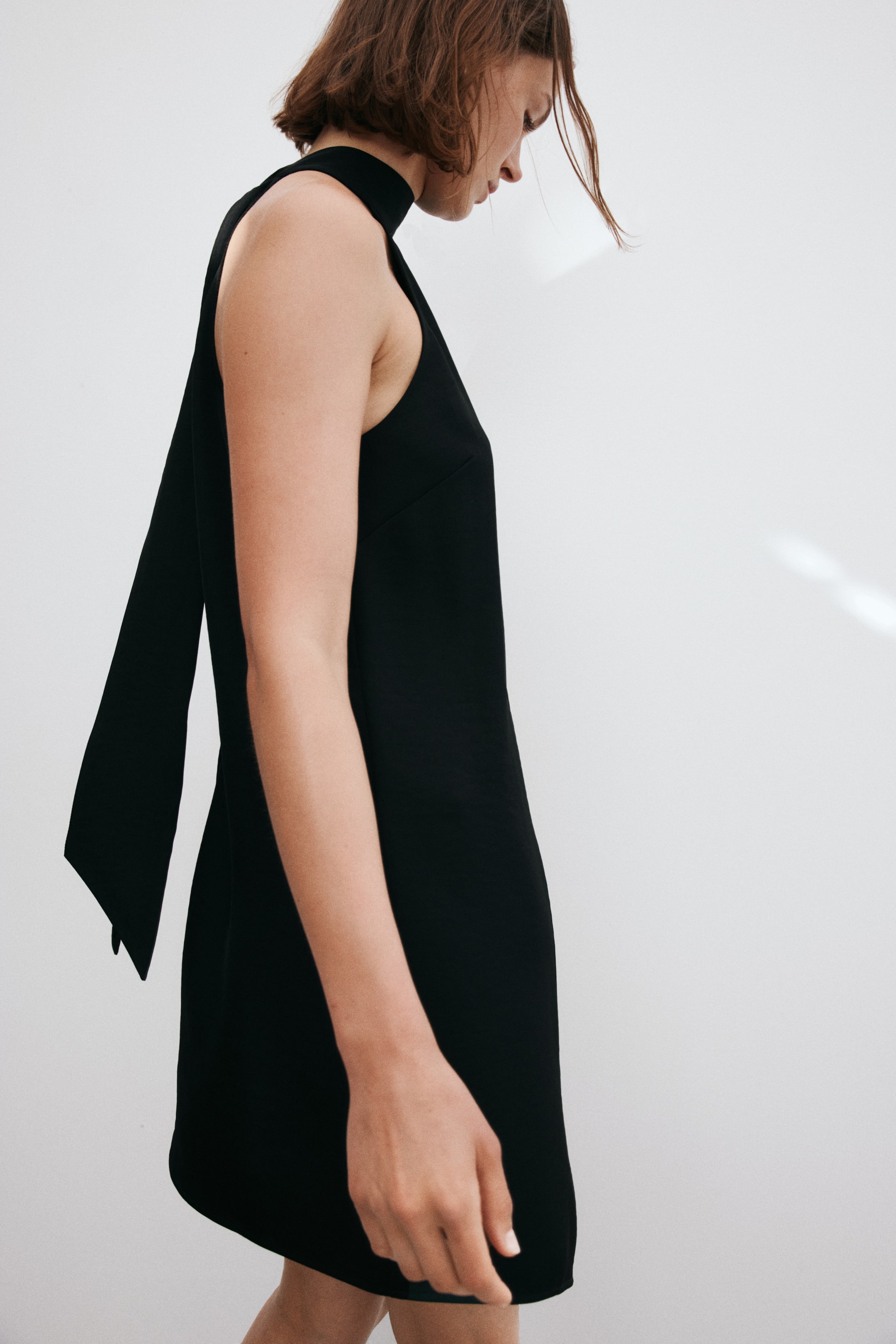 Tie-Detail Handkerchief Dress