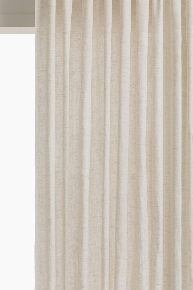 1-pack wide lyocell-blend curtain length - White - 1