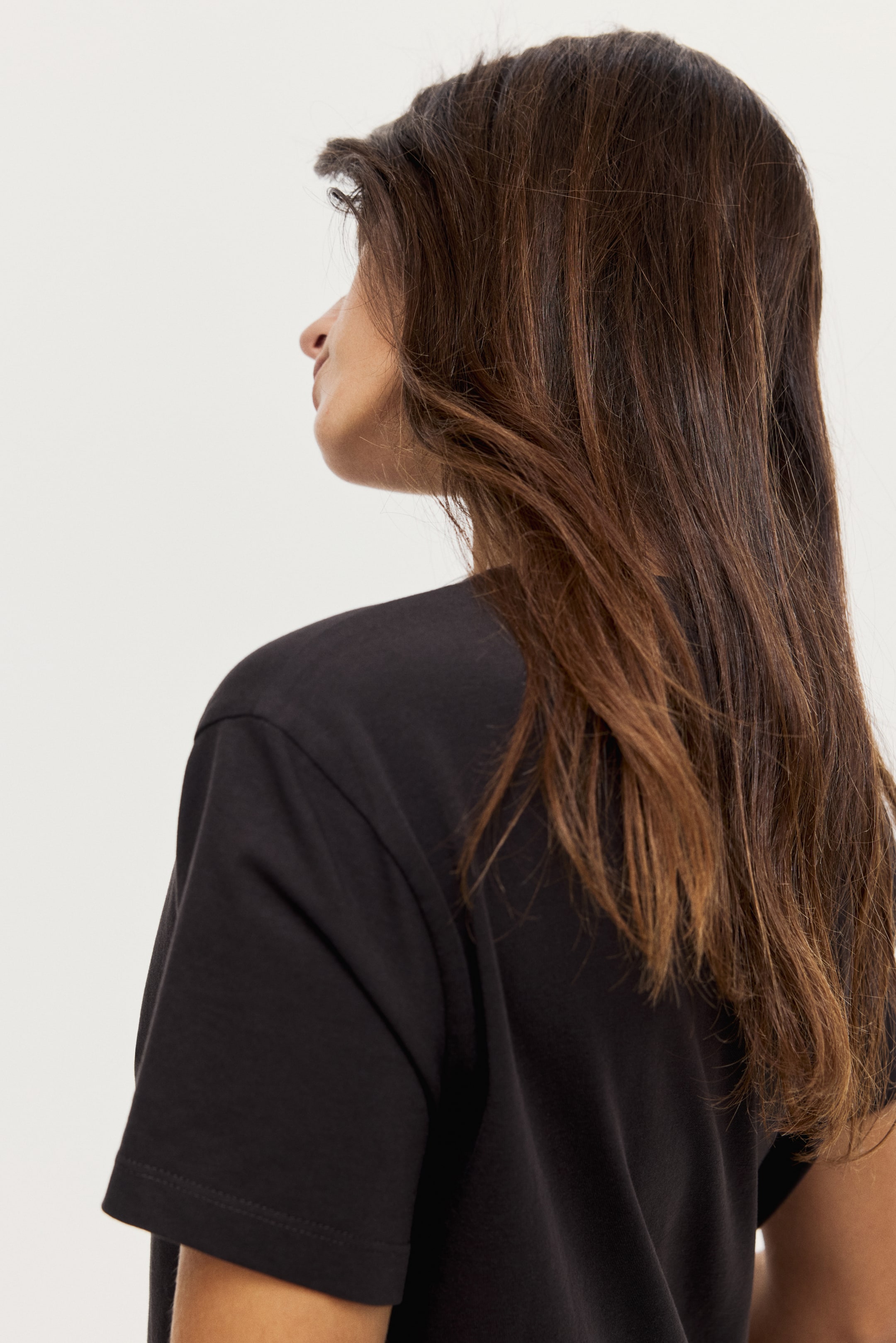 View larger image: Cotton T-shirt - Dark brown - Ladies | H&M SG 3