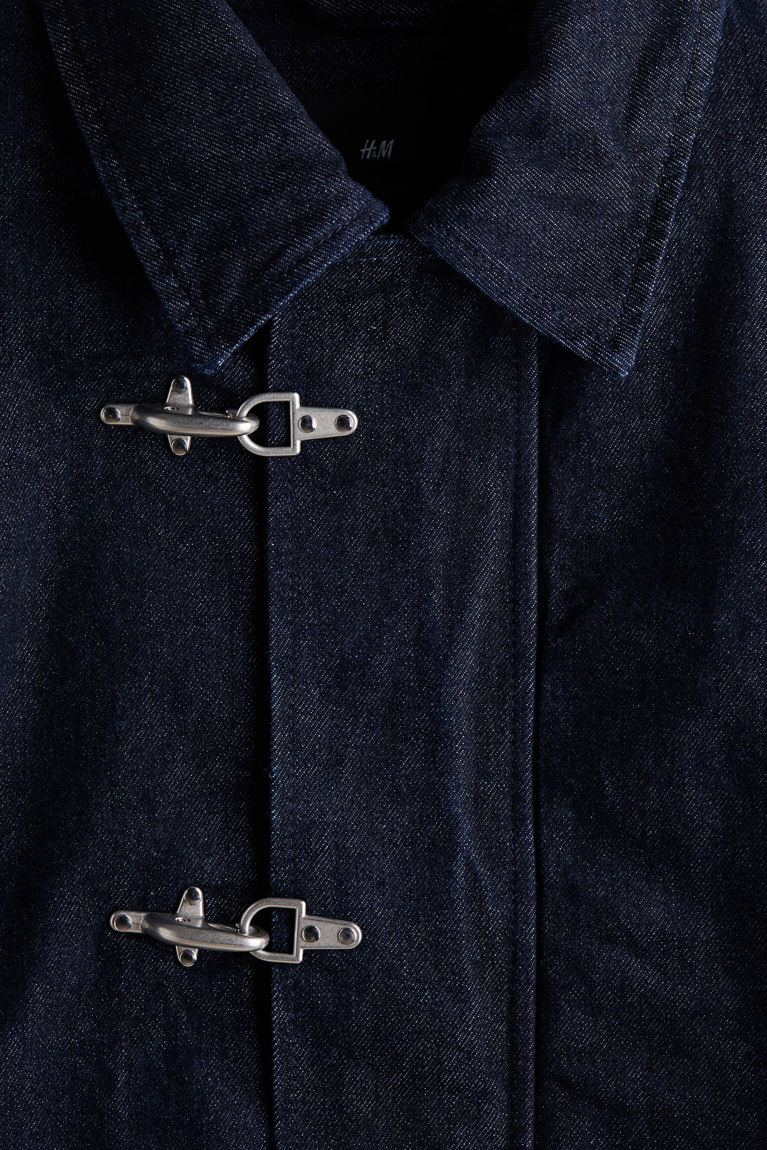 Детская куртка H&M Denim Jacket, цвет: Тёмный джинсовый синий — фото 7