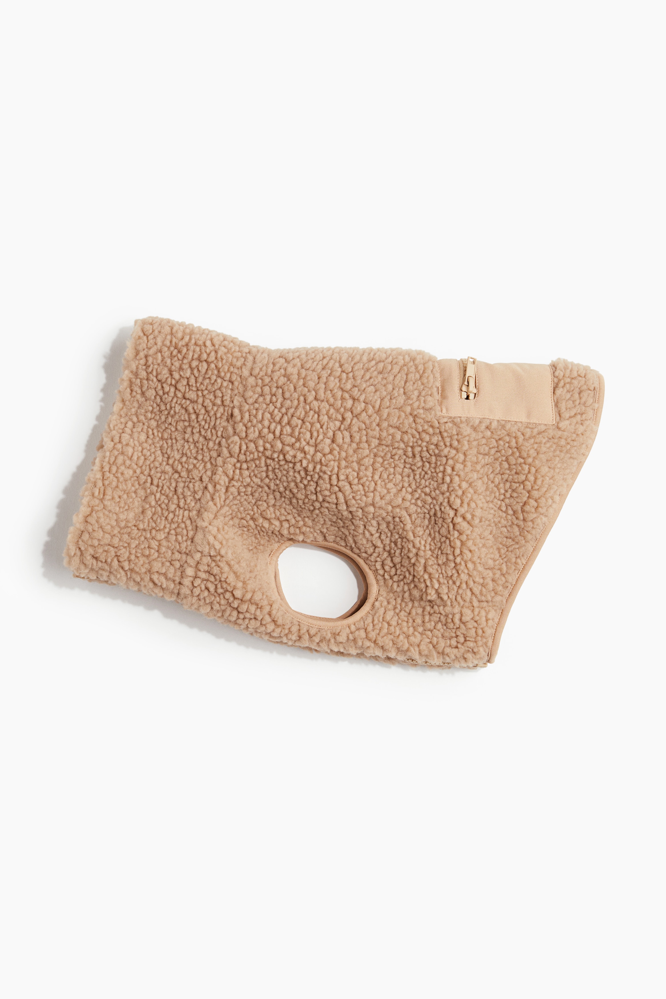 Teddy dog jacket - Beige/White/Dark brown/Light grey