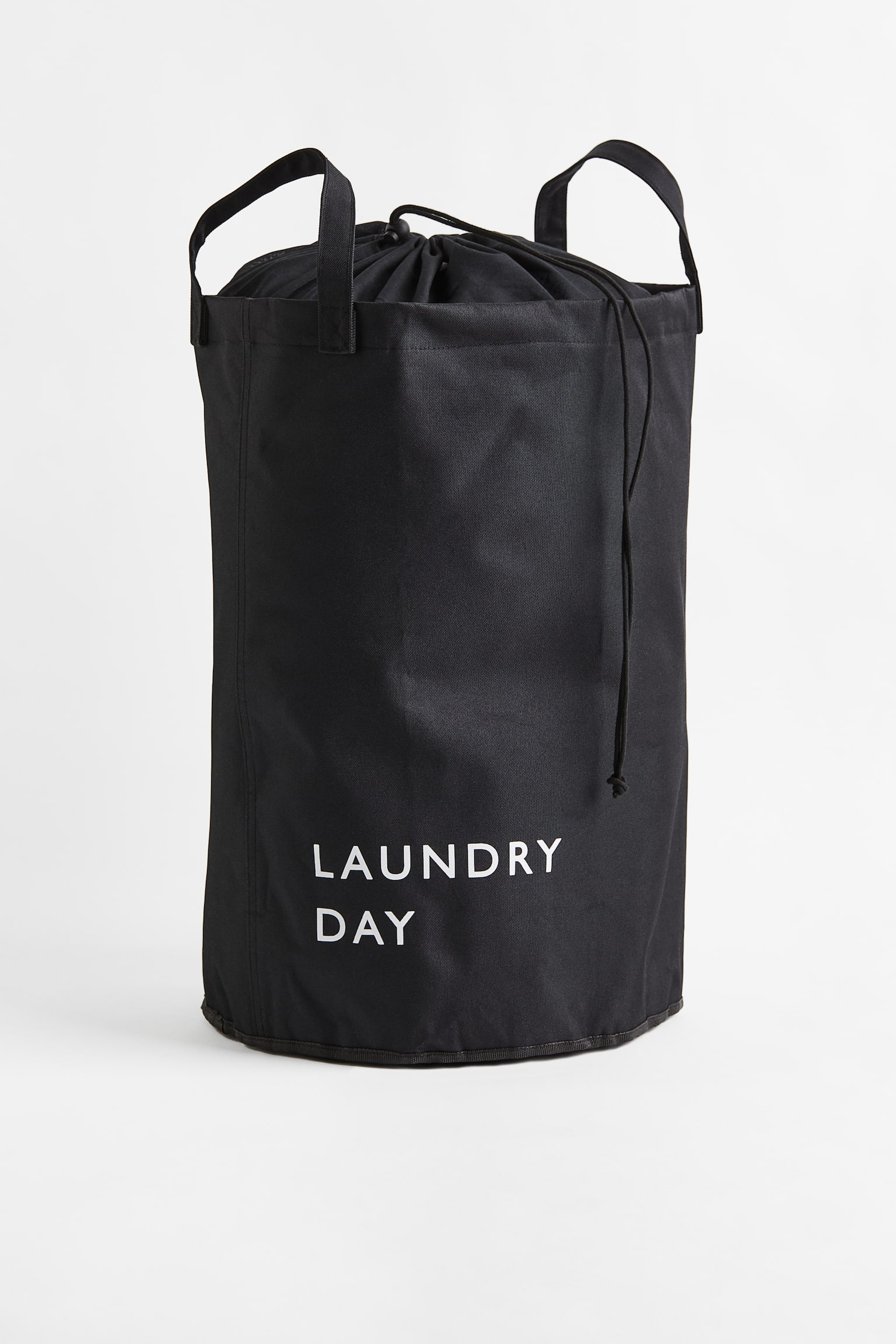 Printed laundry bag - Black/White - 1