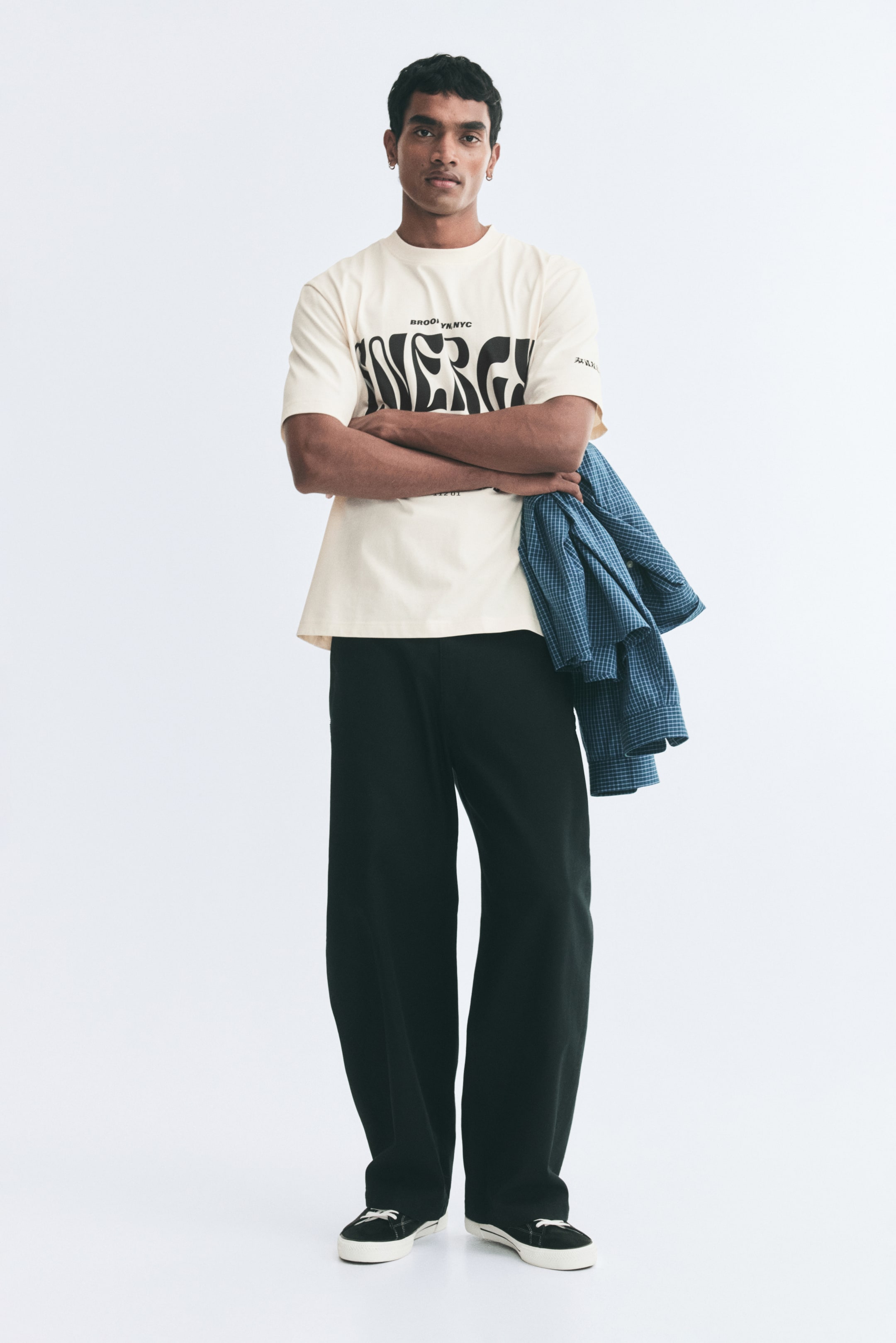 View larger image: Regular Fit Printed T-shirt - Cream/Energy - Men | H&M IN 1