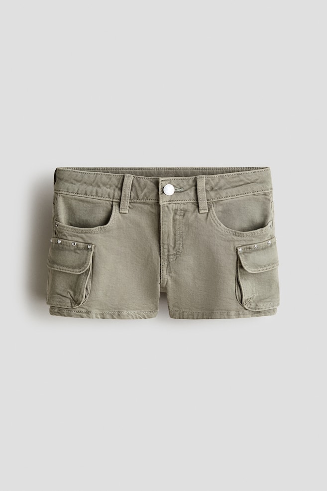 5-pocket denim shorts - Light khaki green/Light denim blue/Denim blue/White/Light denim grey - 1