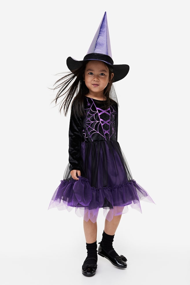 Halloween fancy dress costume - Black/Purple/Pink/Skeleton/Orange/Pumpkin - 4