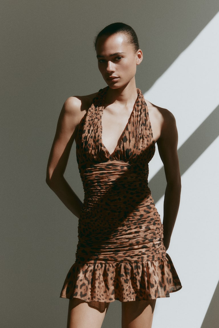 h&m brown dress ruched Linwood Dresser main image 0