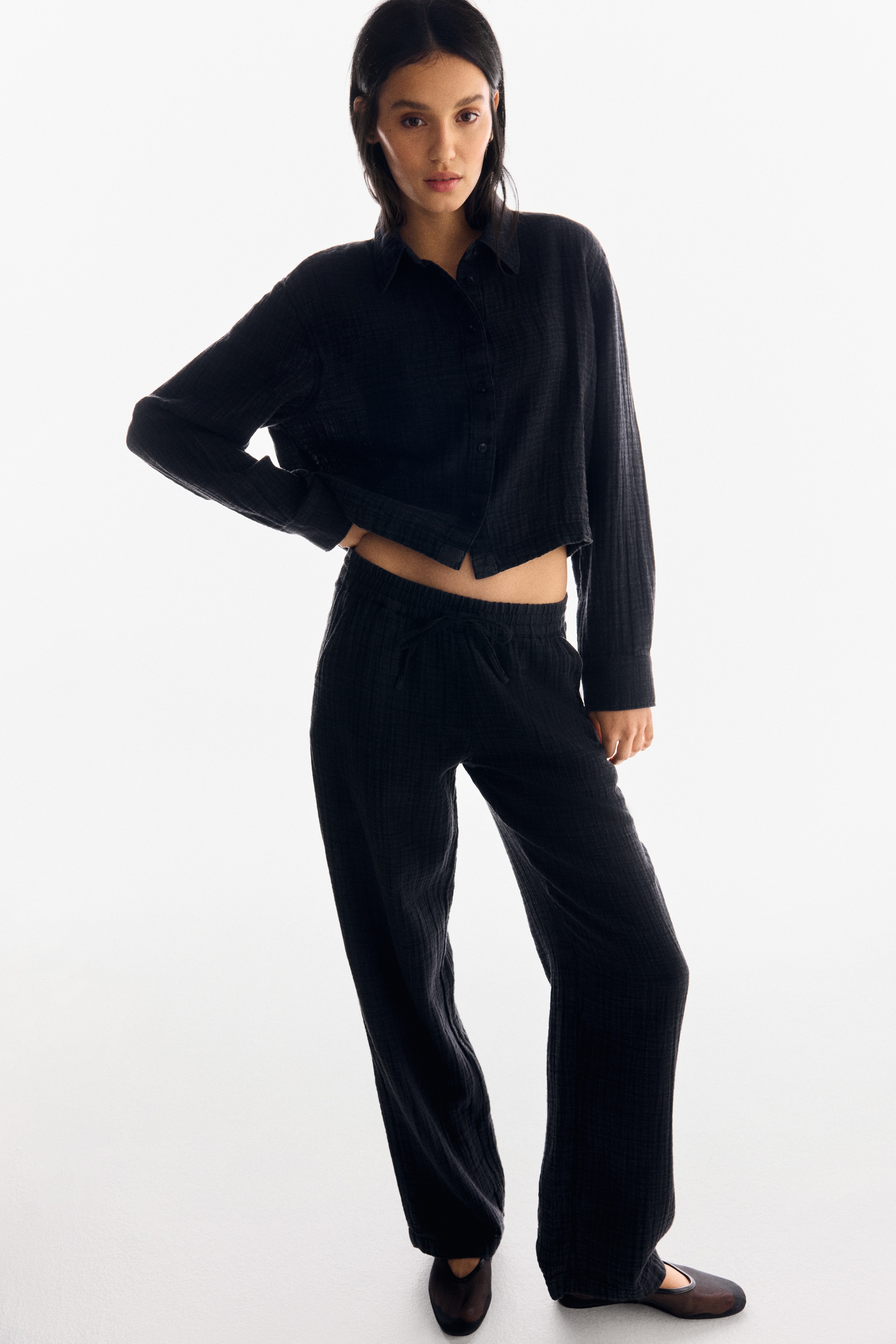 Cotton muslin shirt