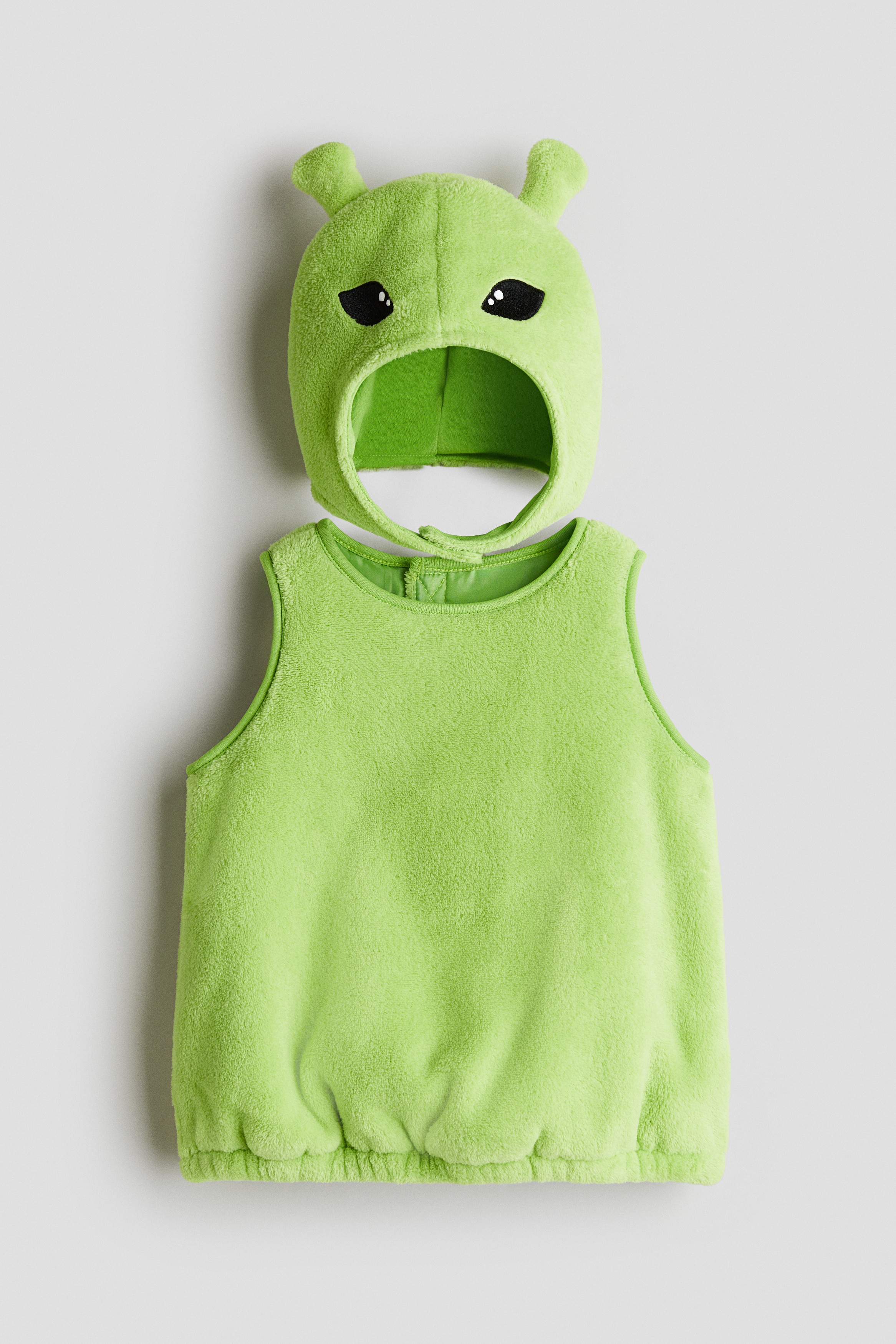 2-delig verkleedpak - Fluogroen/alien/Oranje/pompoen