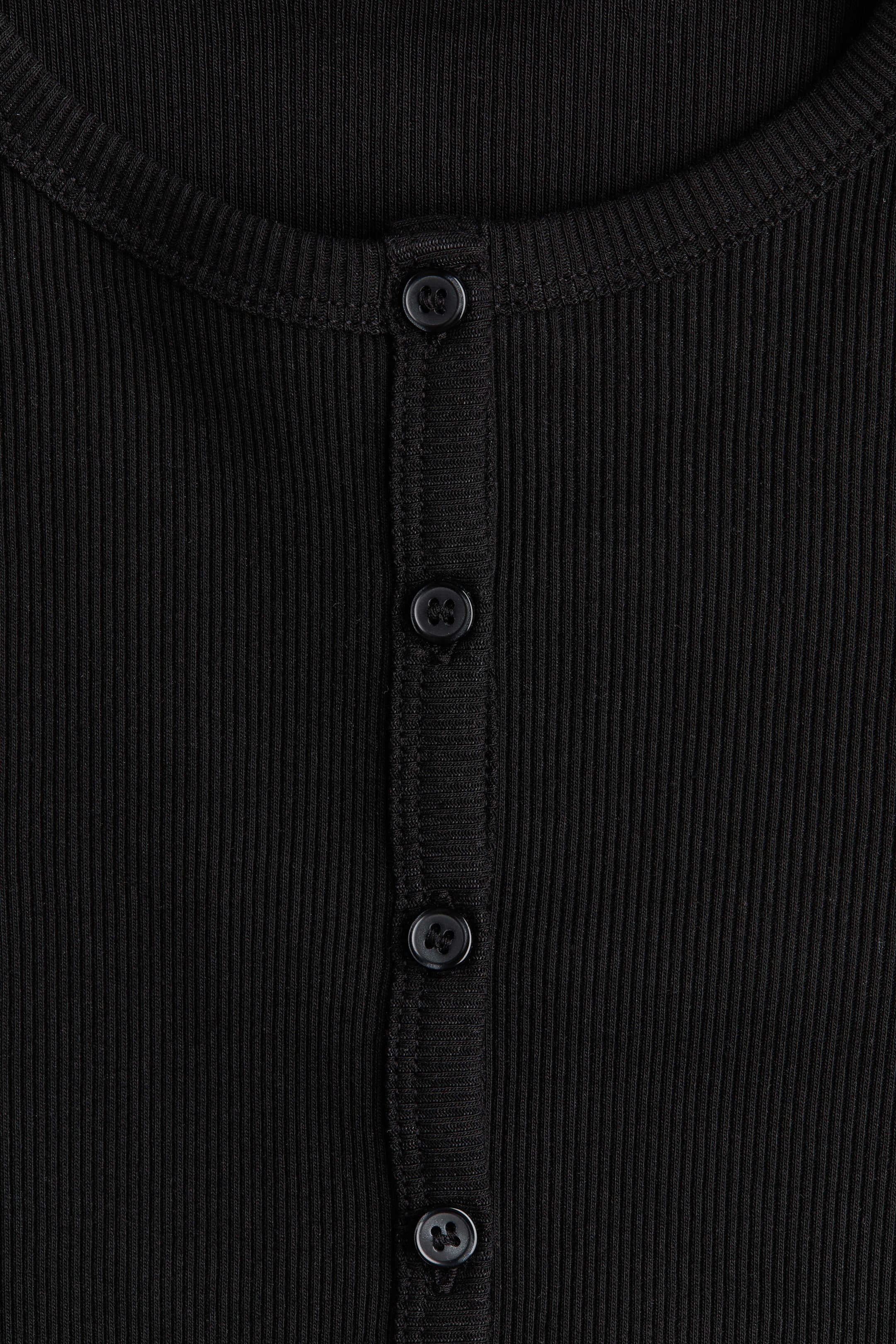 Женские топы H&M Ribbed Button-Front Top — фото 4