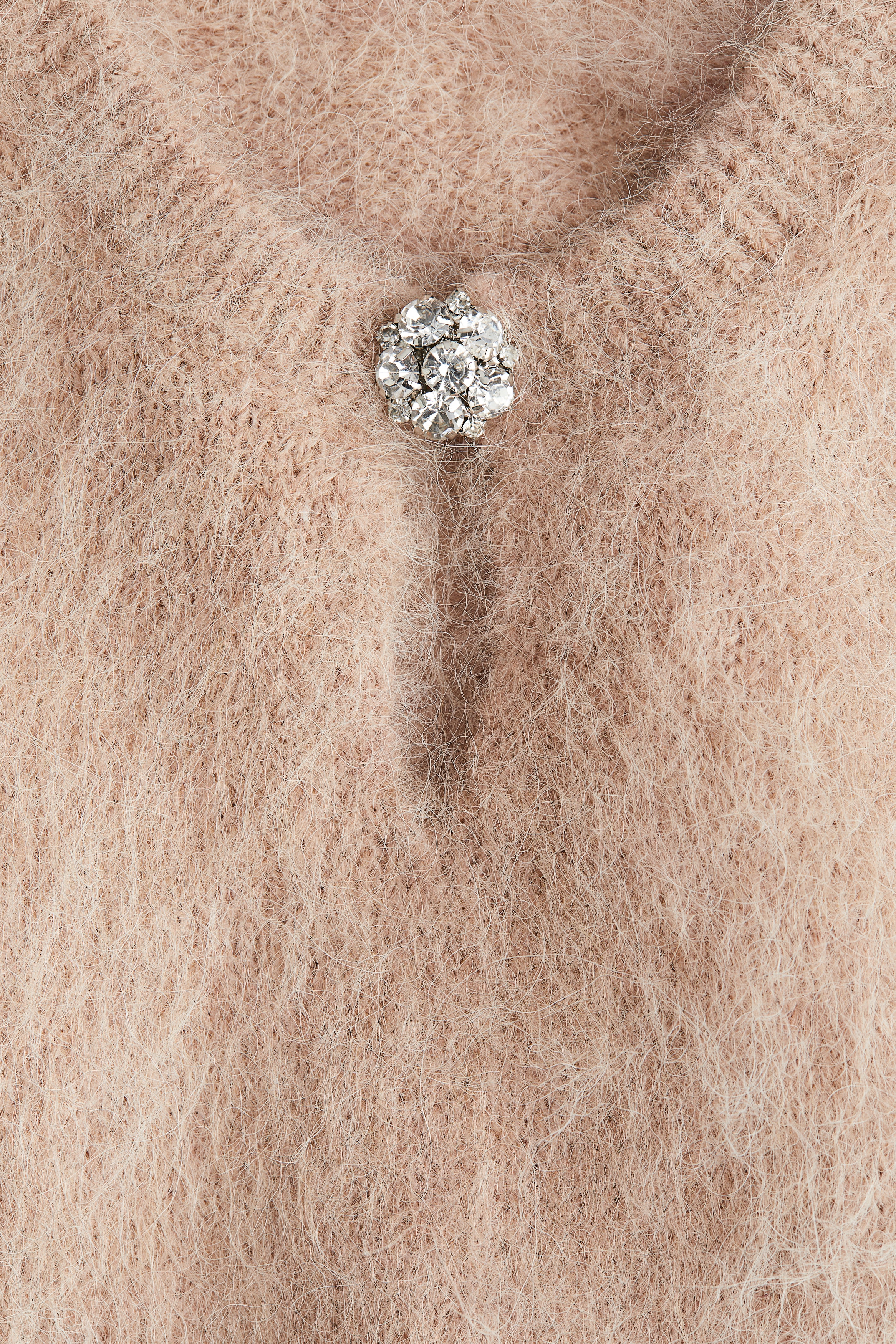 Cropped alpaca-blend vest top
