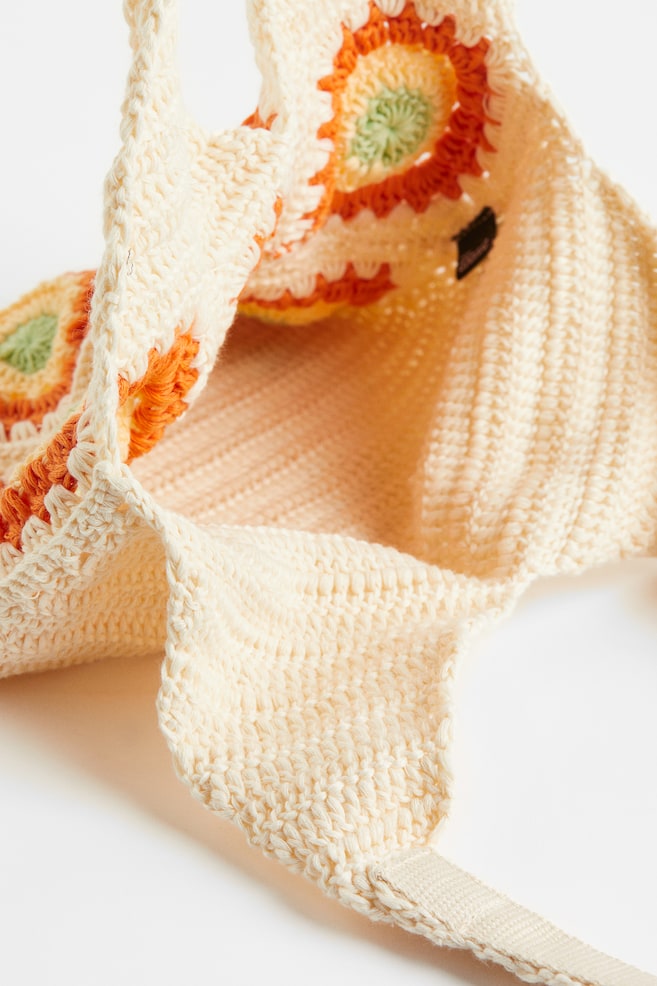 Crochet-look shopper - Cream/Patterned - 3