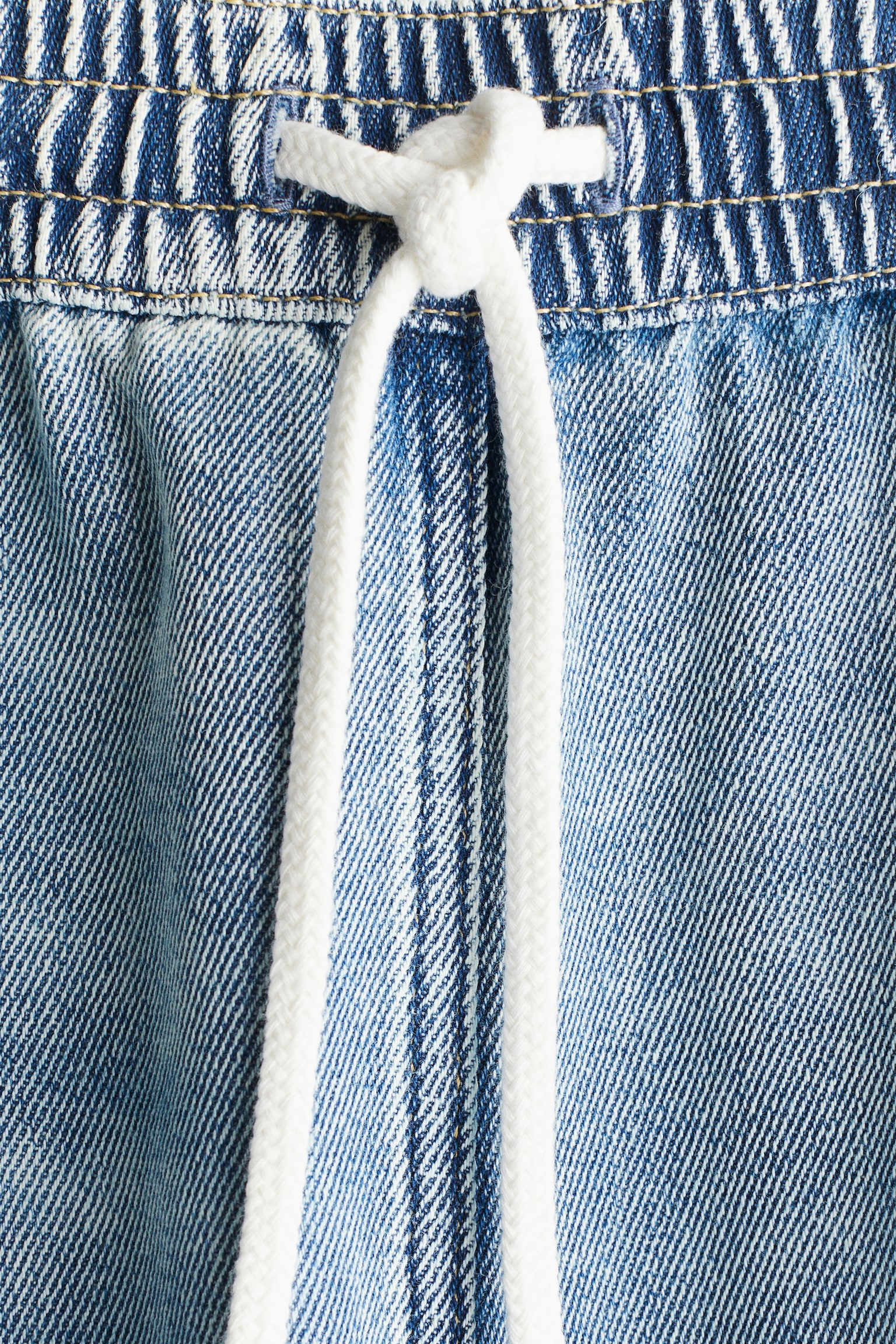 Denim pull-on trousers - Light denim blue/White/Light denim blue/Pale denim blue/Black/Black - 3