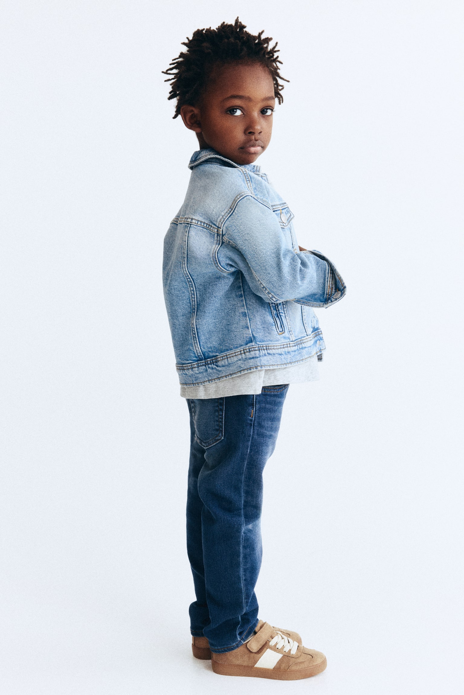 特柔貼身牛仔褲 - 深丹寧藍/丹寧藍/深灰色/淺丹寧藍 - 7