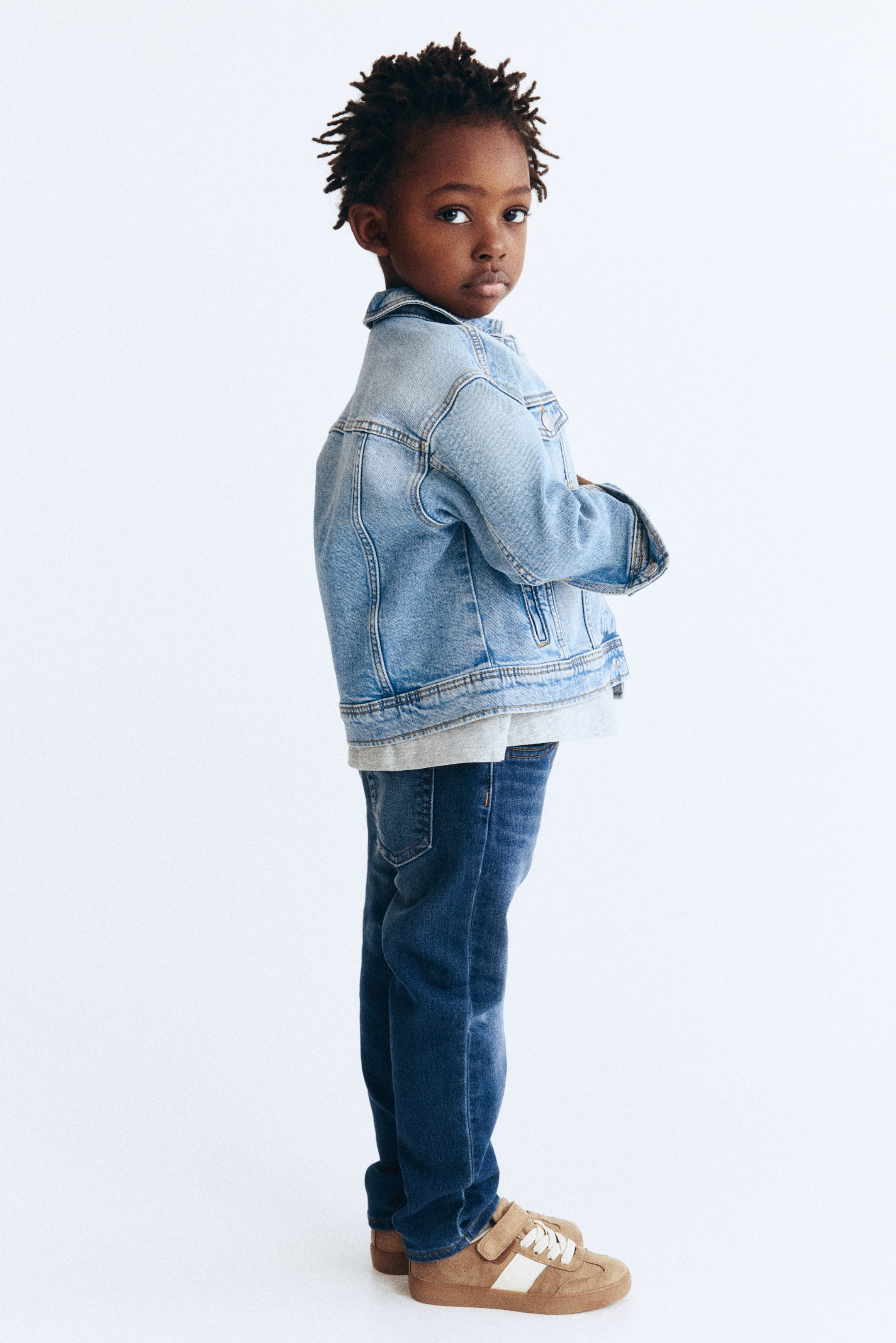 Vis større bilde: Super Soft Slim Fit Jeans - Mørk denimblå - BARN | H&M NO 3