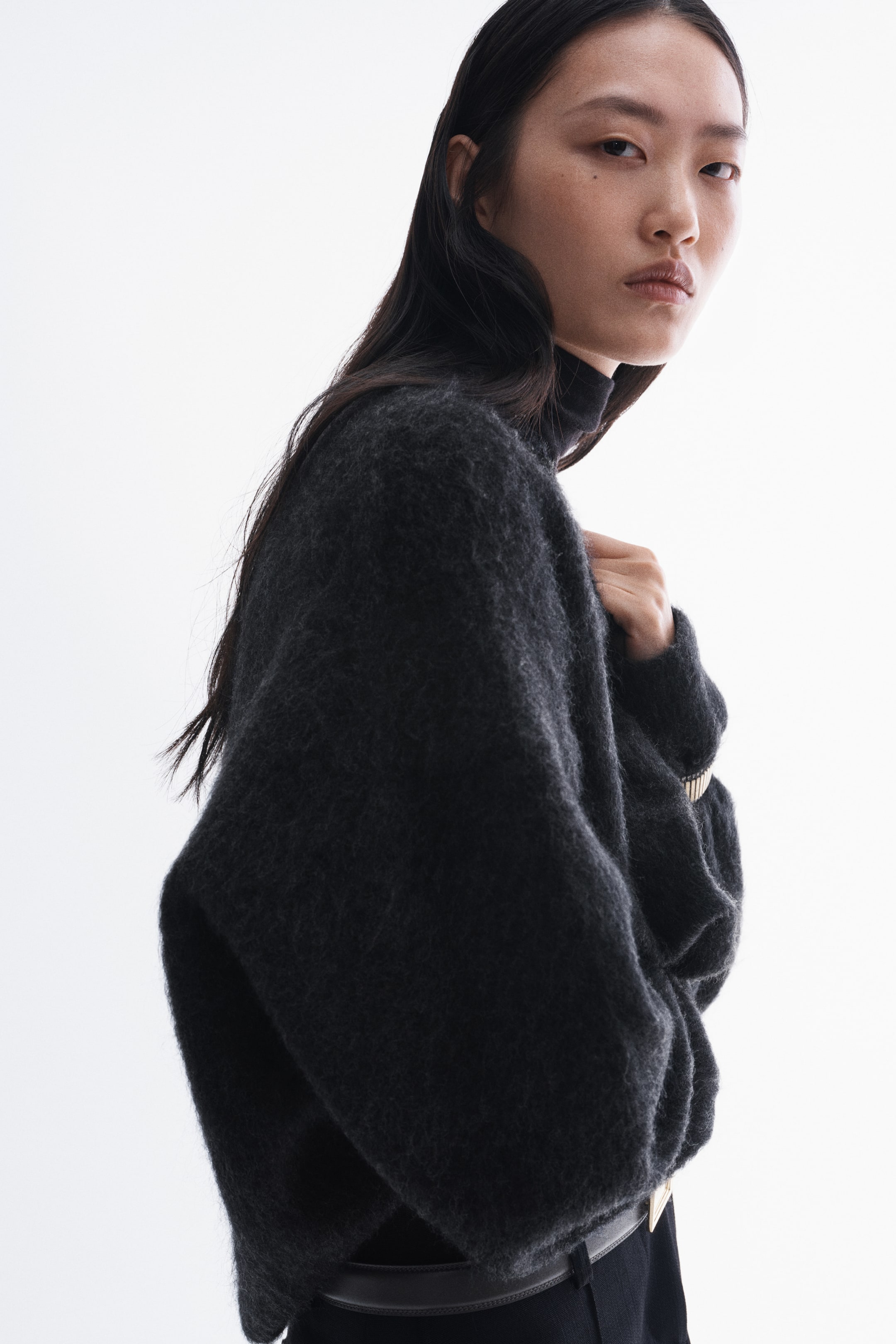 Brushed Mohair-Blend Sweater