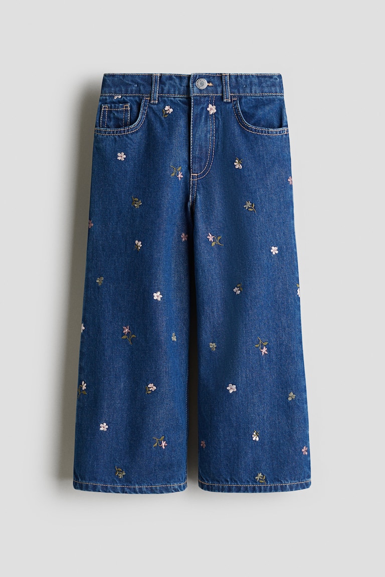 Wide Leg Jeans sa motivima