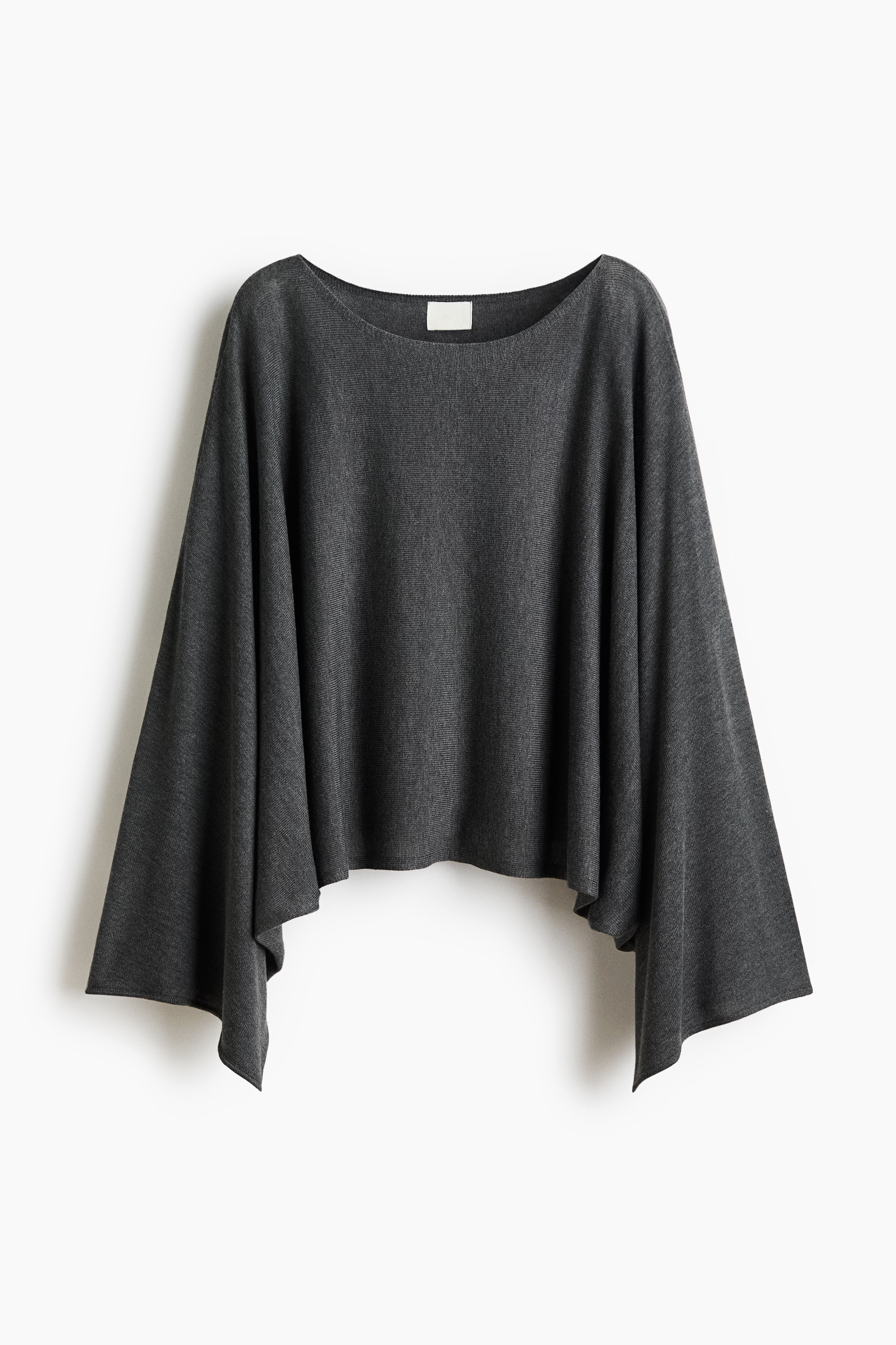 Oversized Top - Dark gray melange/Dark brown