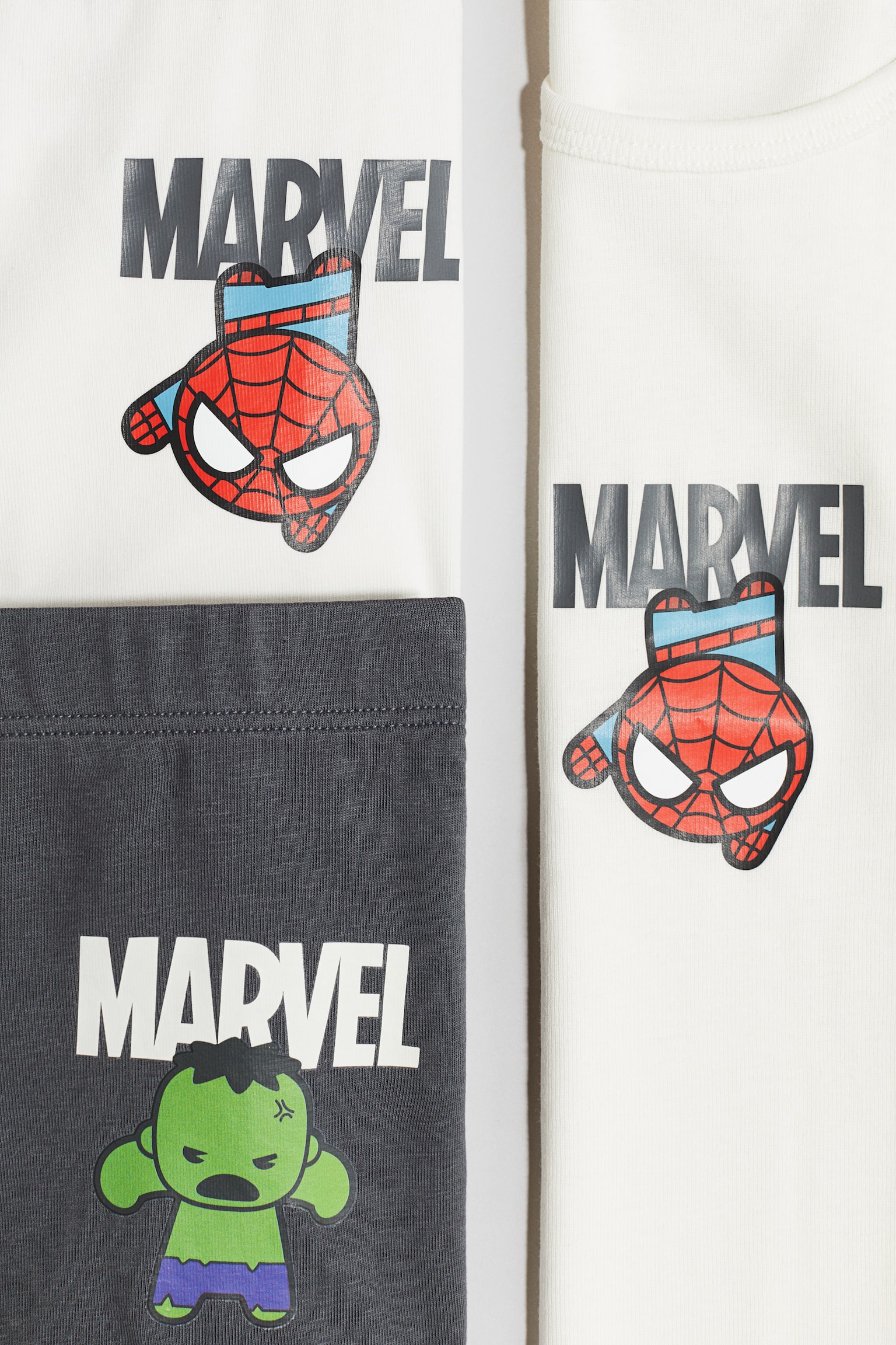 3-piece cotton underwear set - White/Marvel Comics/Light dusty blue/Bluey - 2