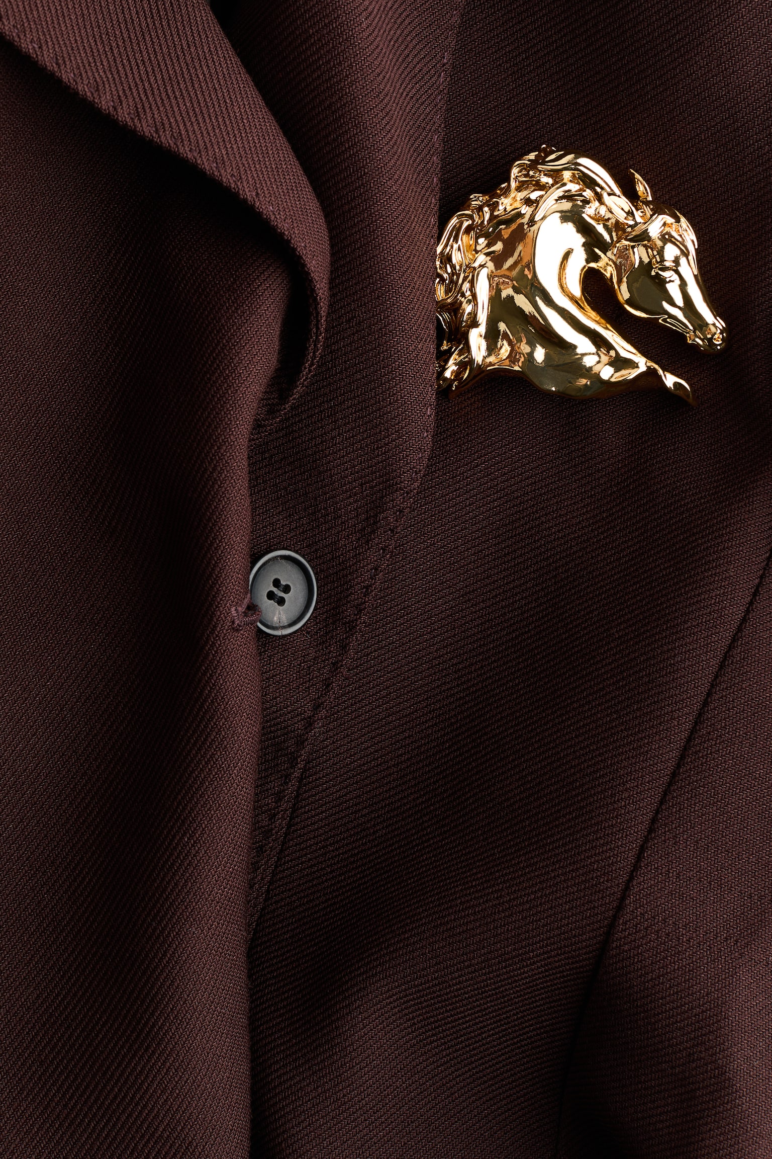 Wool-Blend Jacket - Burgundy/Gray melange - 7