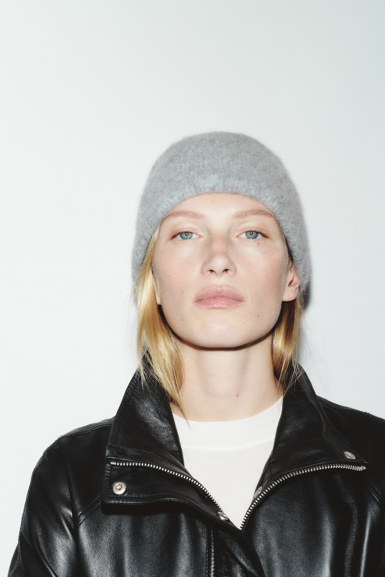 Женская шапка H&M Rib-Knit Wool Beanie, цвет: Серый меланжевый — фото 3
