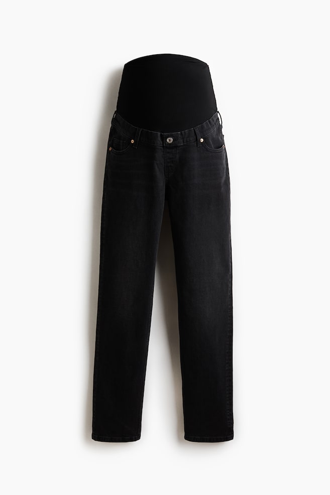 MAMA Slim Straight High Jeans - Mørk denimgrå/Lys denimblå/Mørk denimblå - 1