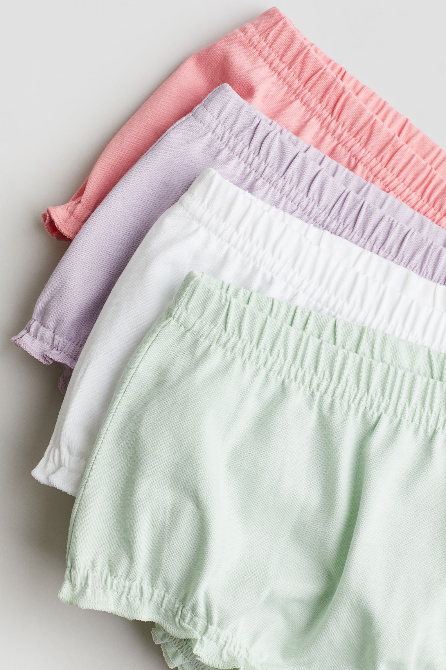 5-pack cotton jersey bloomers - Mint green/Pink - 2