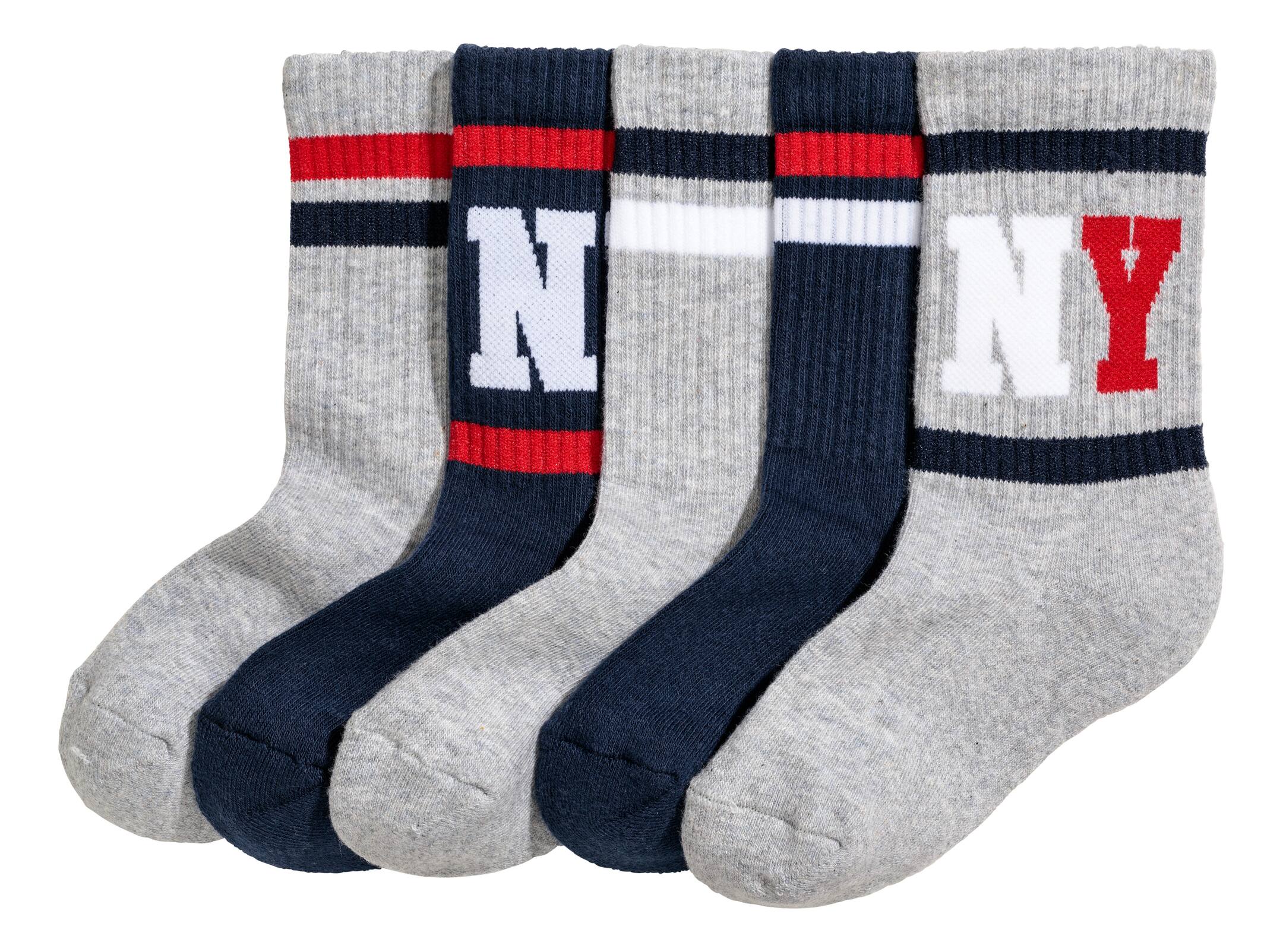 Vis større bilde: 5-pack ankelsokker - Gråmelert/NY - Kids | H&M NO 1