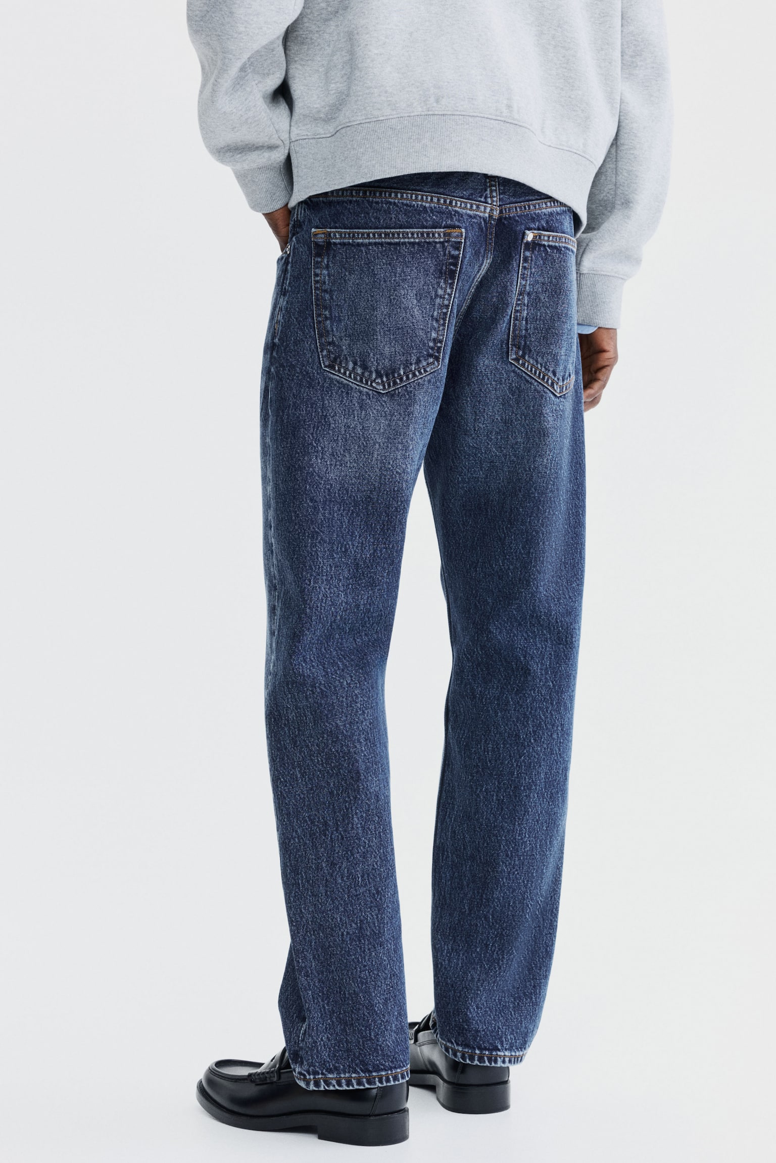 Original Straight Jeans - כחול ג'ינס כהה - 5