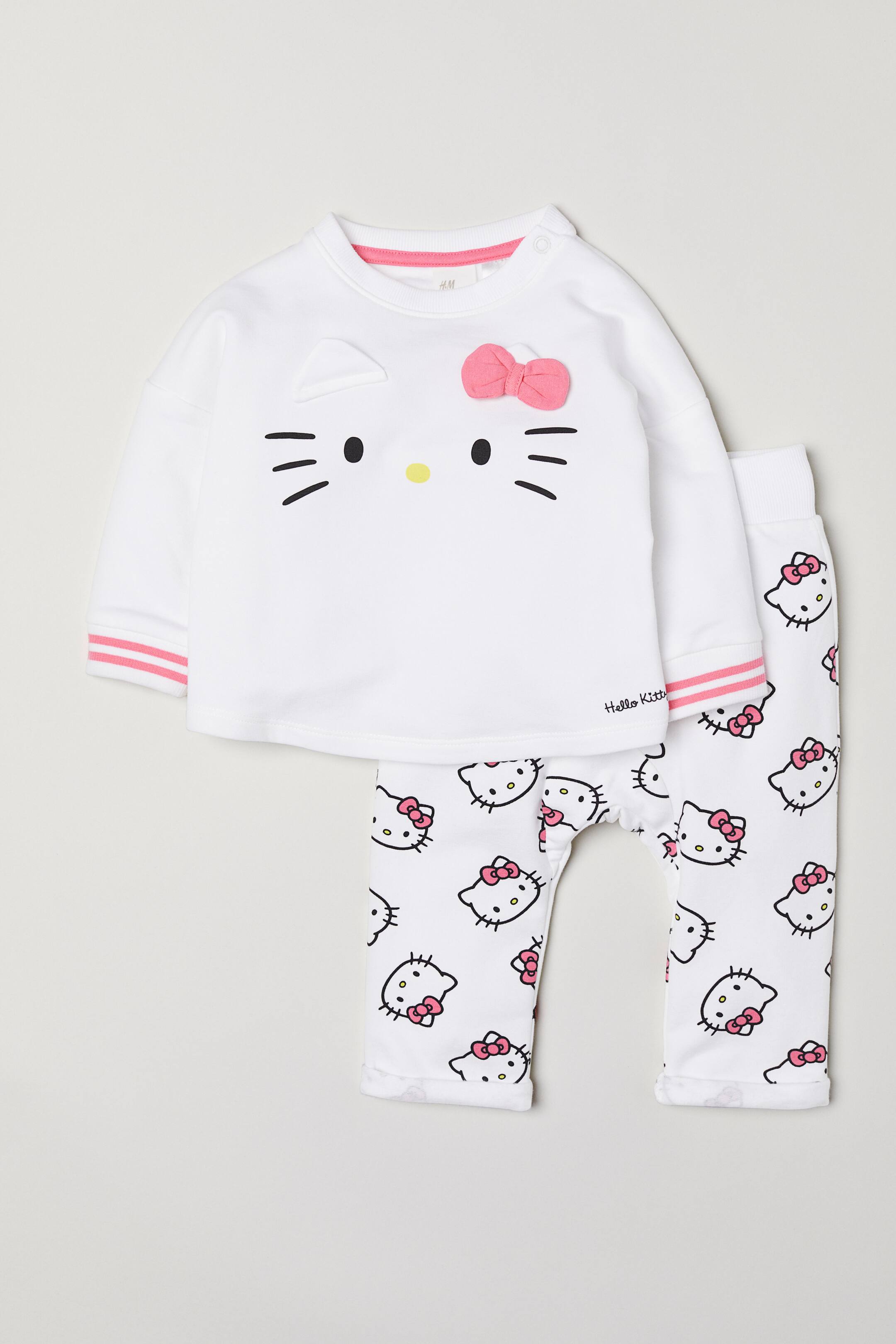 查看大圖: 運動衫和長褲 - 白色/Hello Kitty - Kids | H&M 1