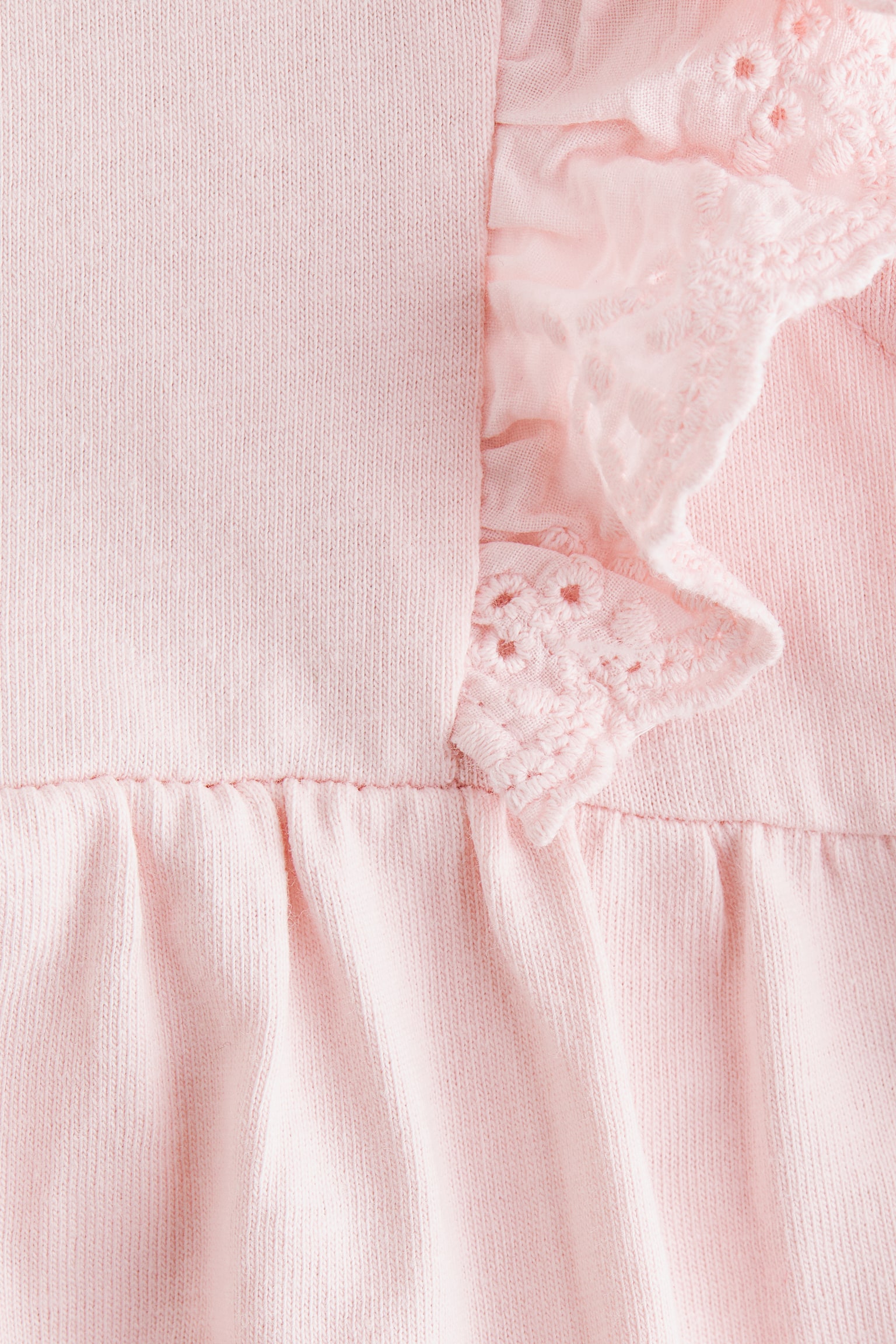 Frill-trimmed cotton dress - 2