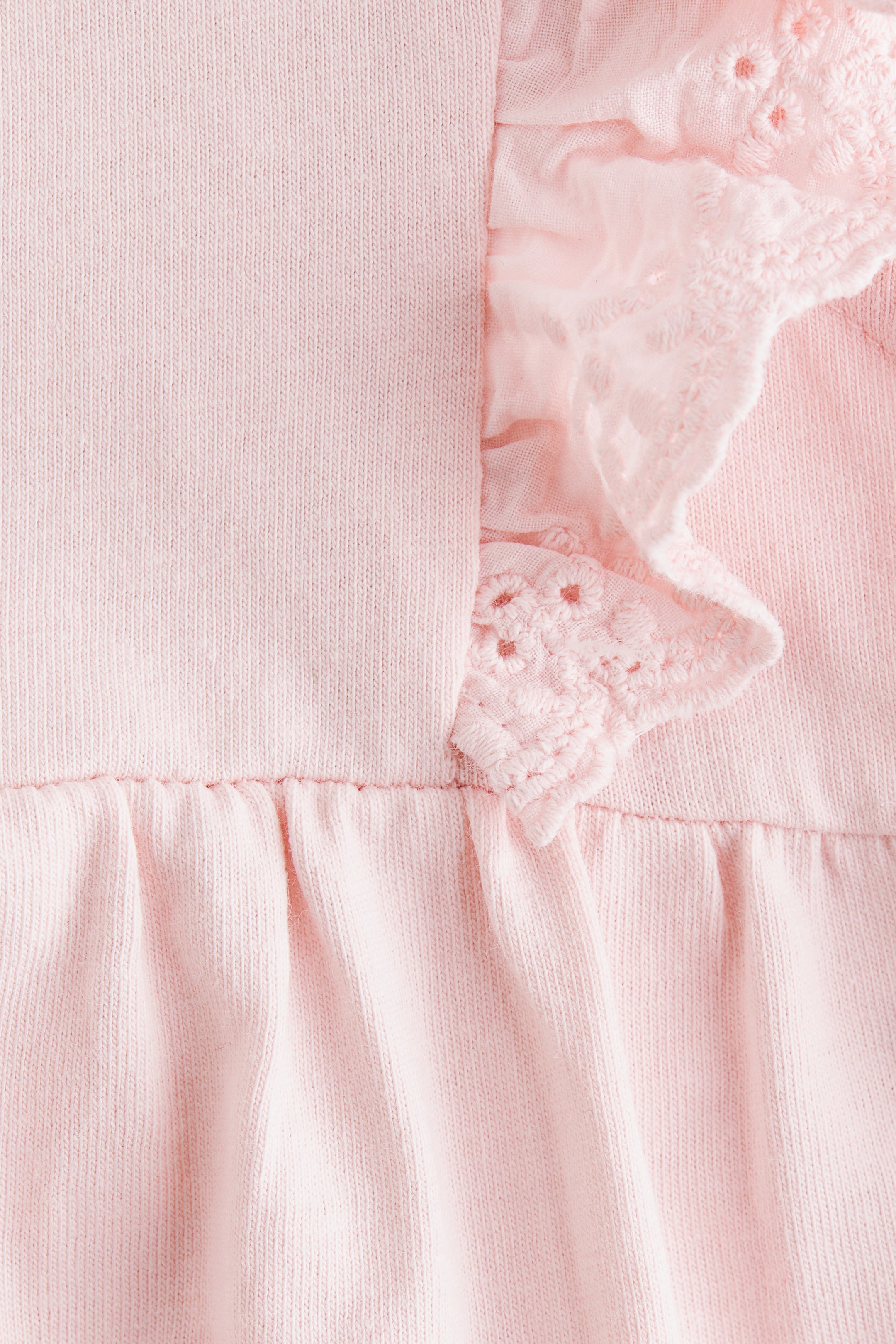 Ruffle-Trimmed Cotton Dress