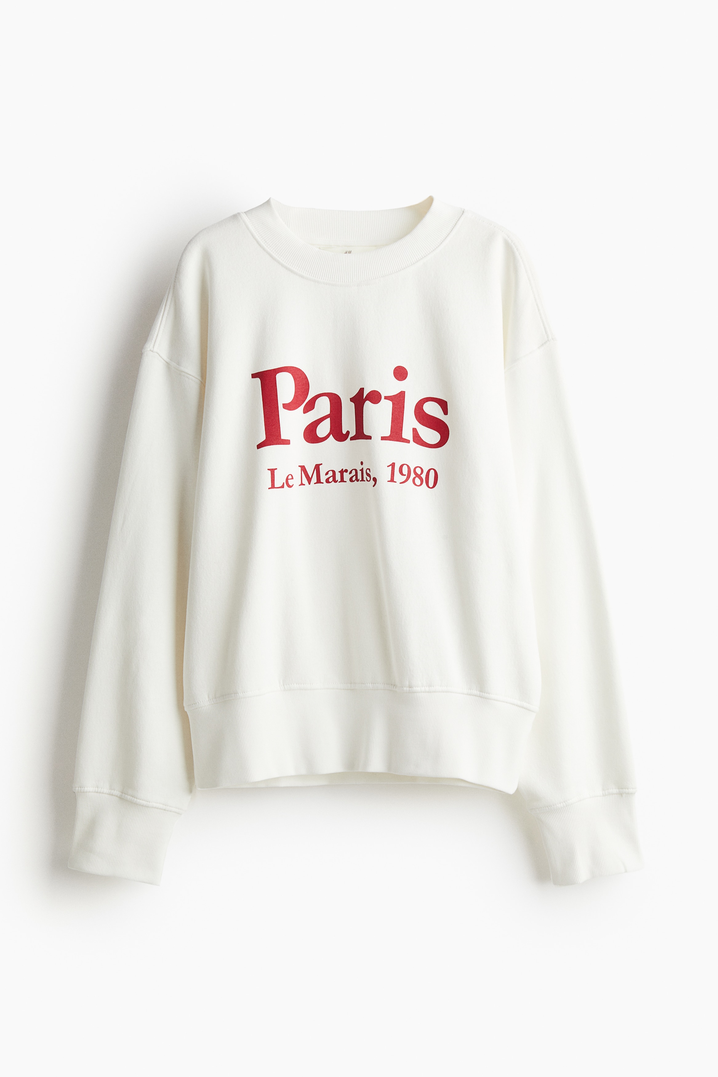 Sudadera con motivo de texto Blanco/Paris MUJER H&M ES