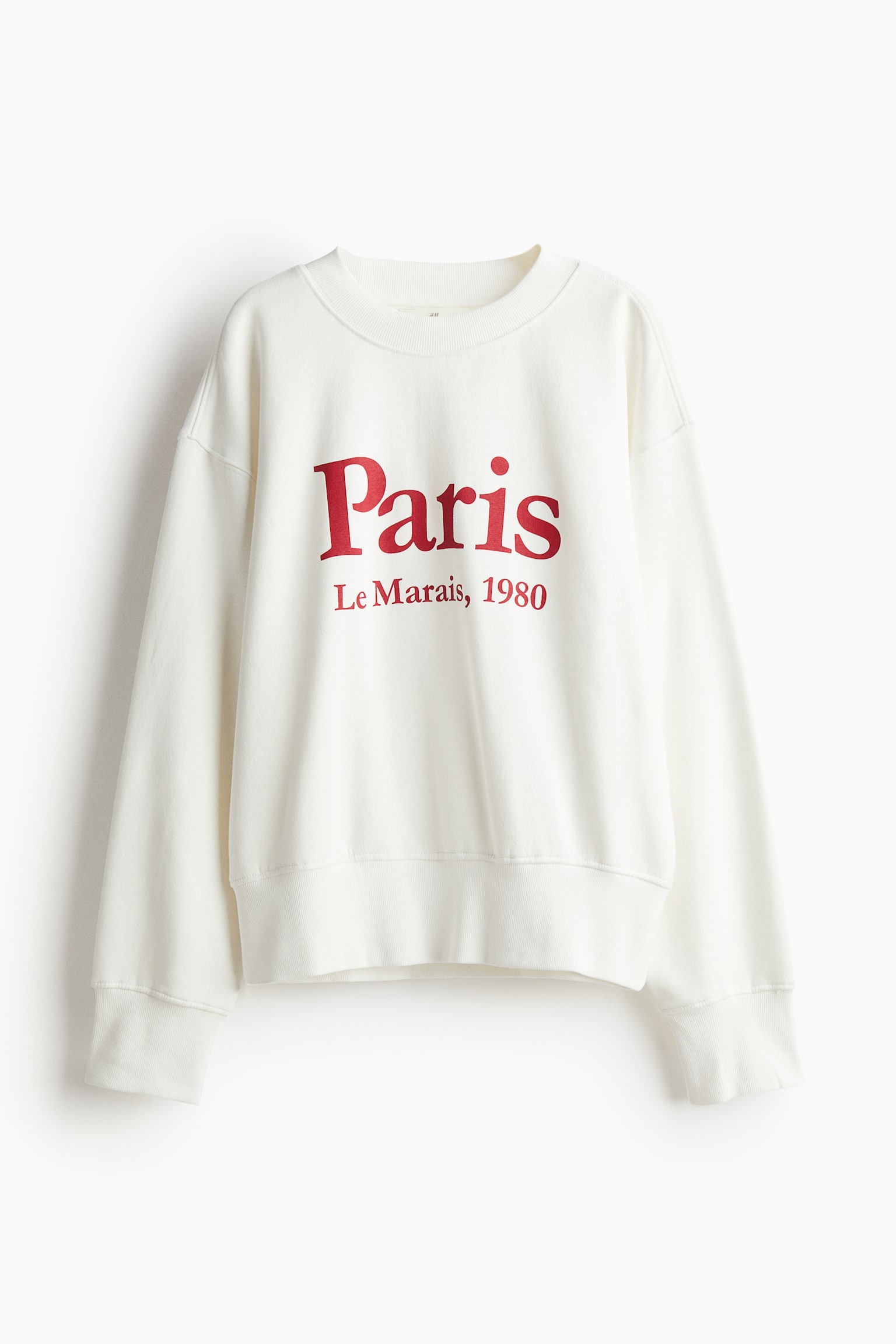 Text-motif sweatshirt - White/Paris/Dark teal - 2