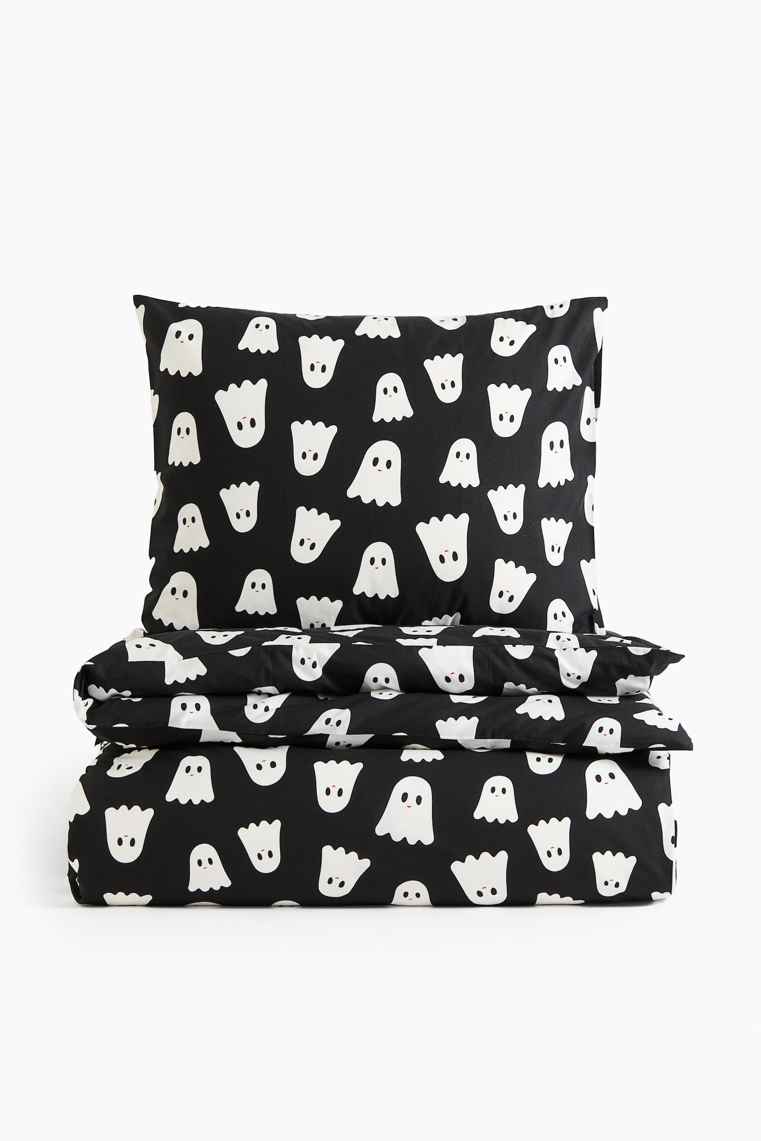 Ensemble de couette à motif - Noir/fantômes - 1