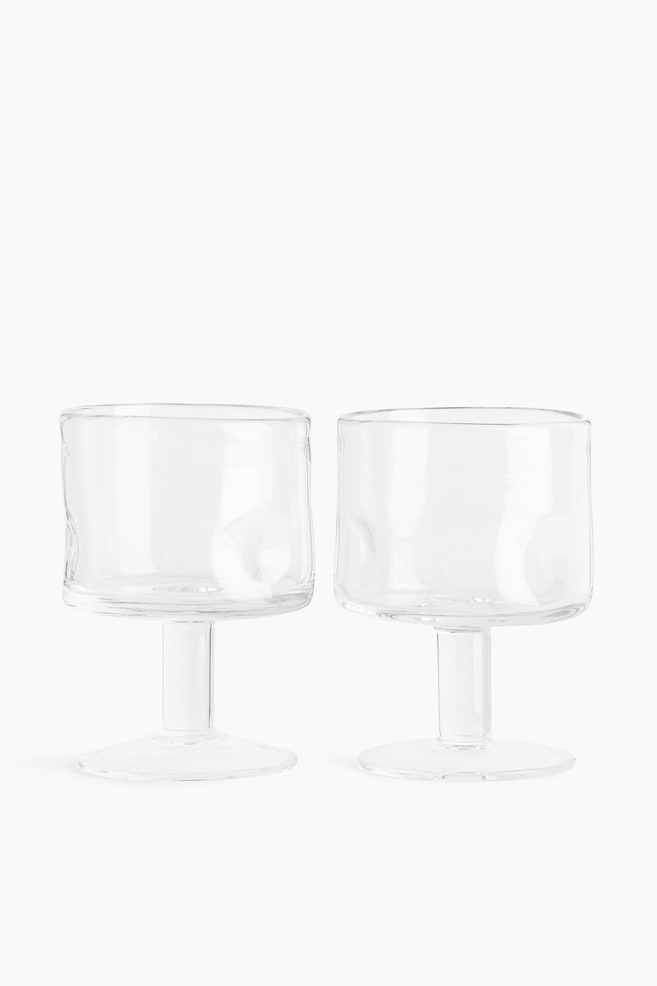 Set van 2 wijnglazen - Transparant - 1