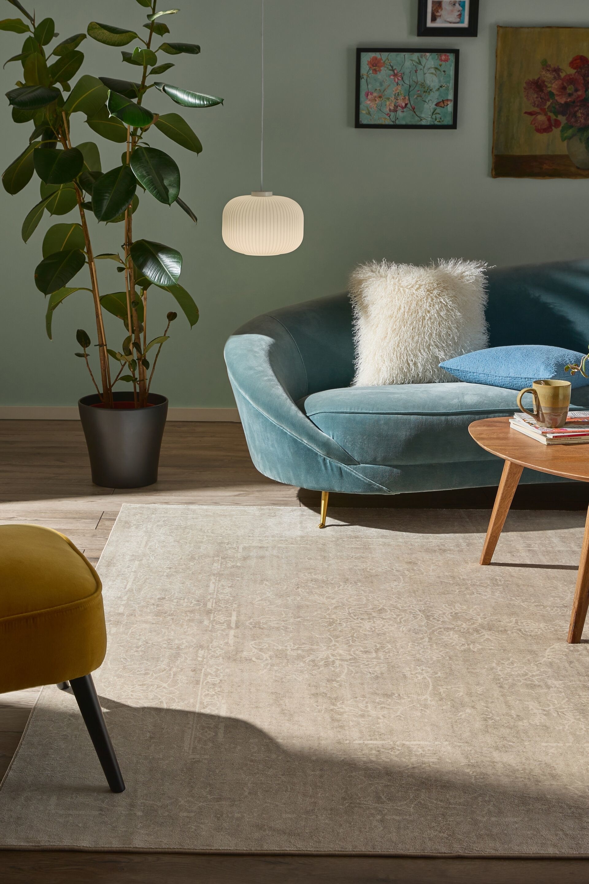 Pestävä Matto Miray - Kermanvärinen/beige