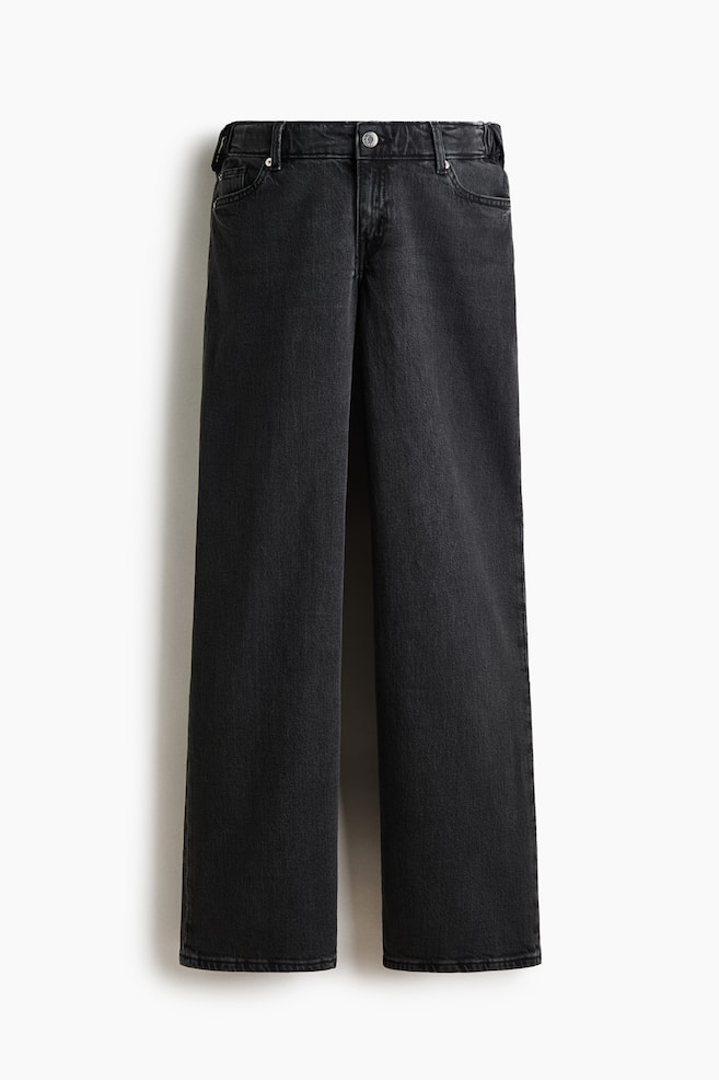 MAMA Before & After Wide Jeans - Dark gray/Powder pink/Light denim blue - 1