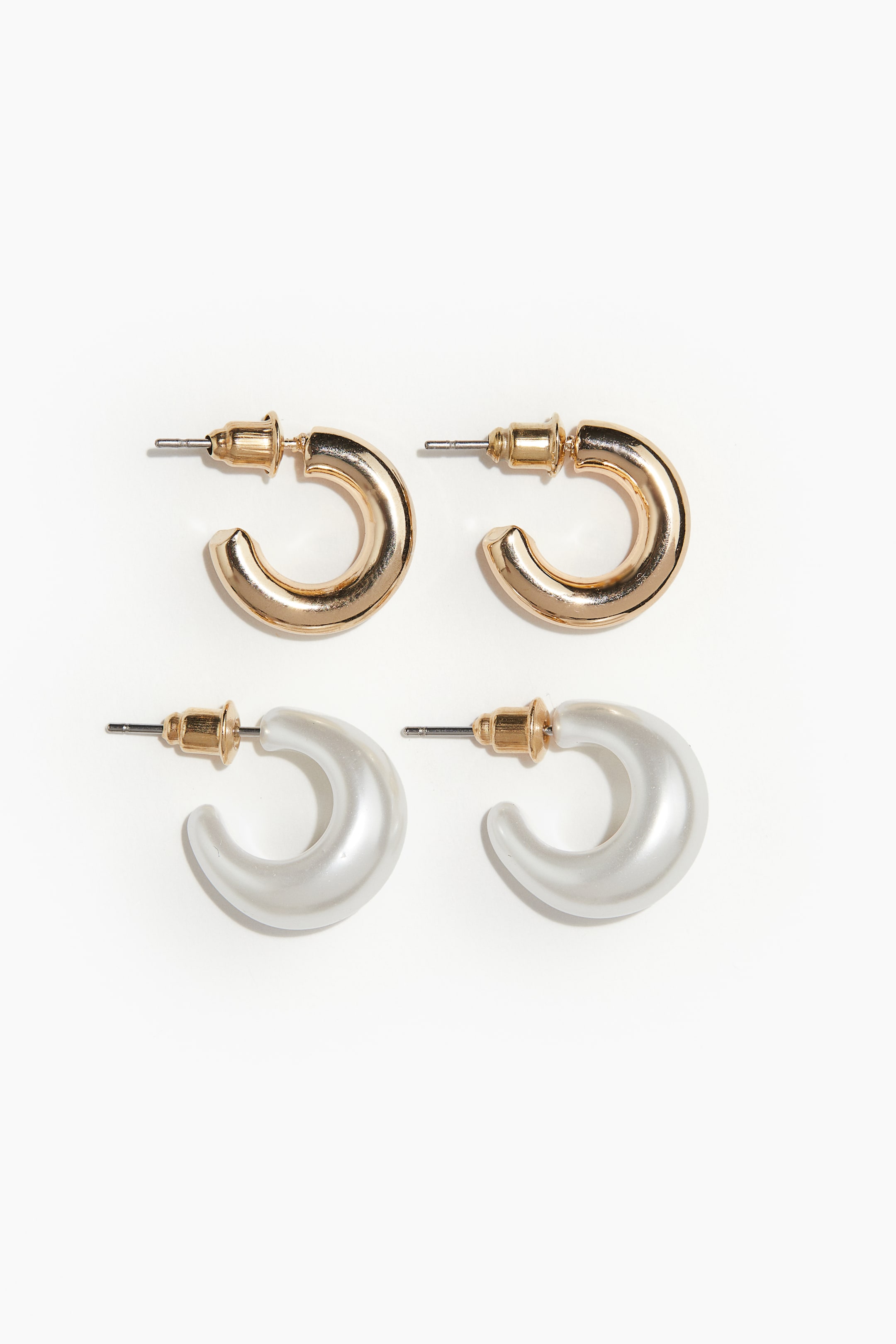 2 Pairs Hoop Earrings