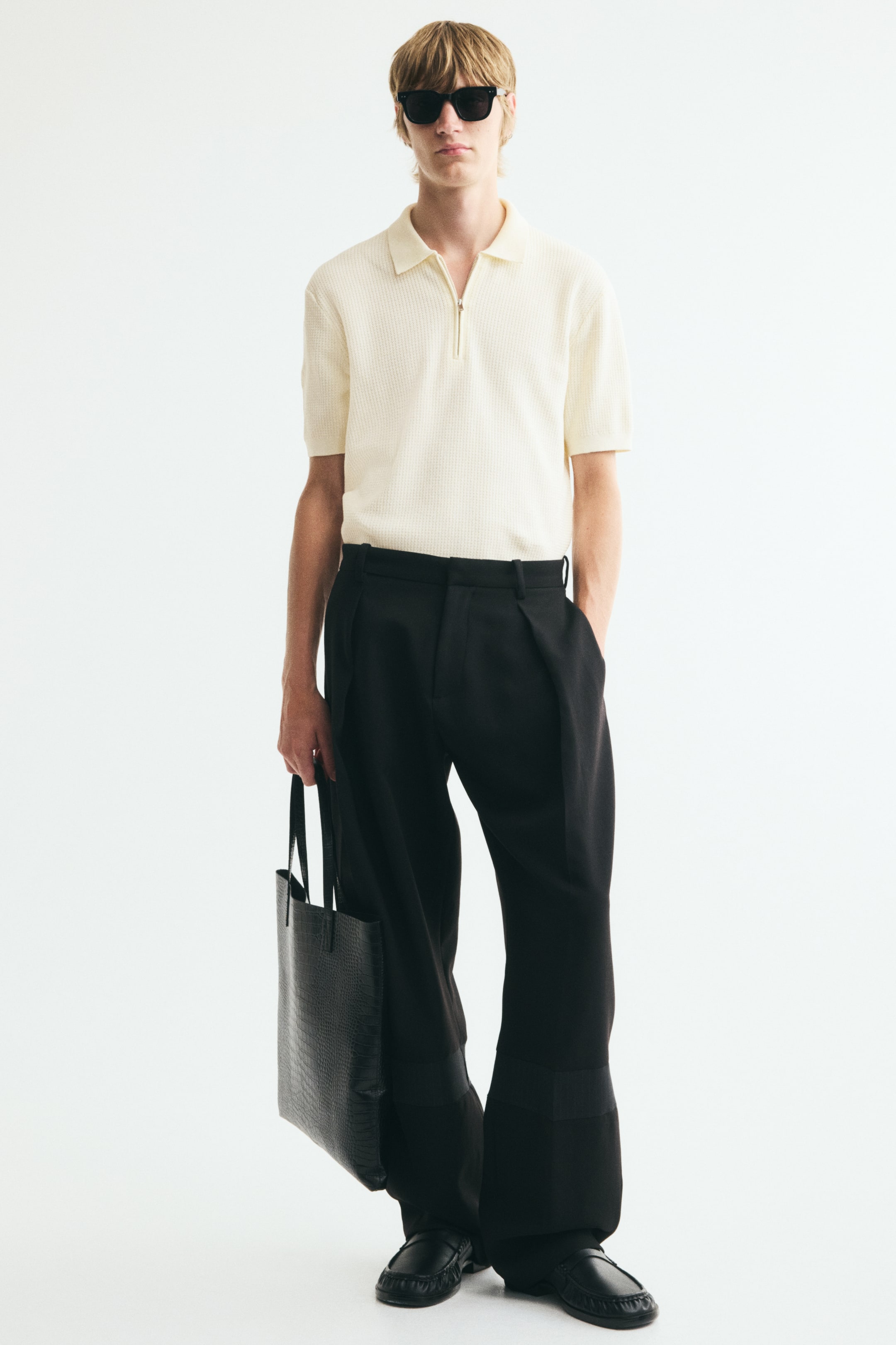 Slim-Fit Half-Zip Polo Shirt