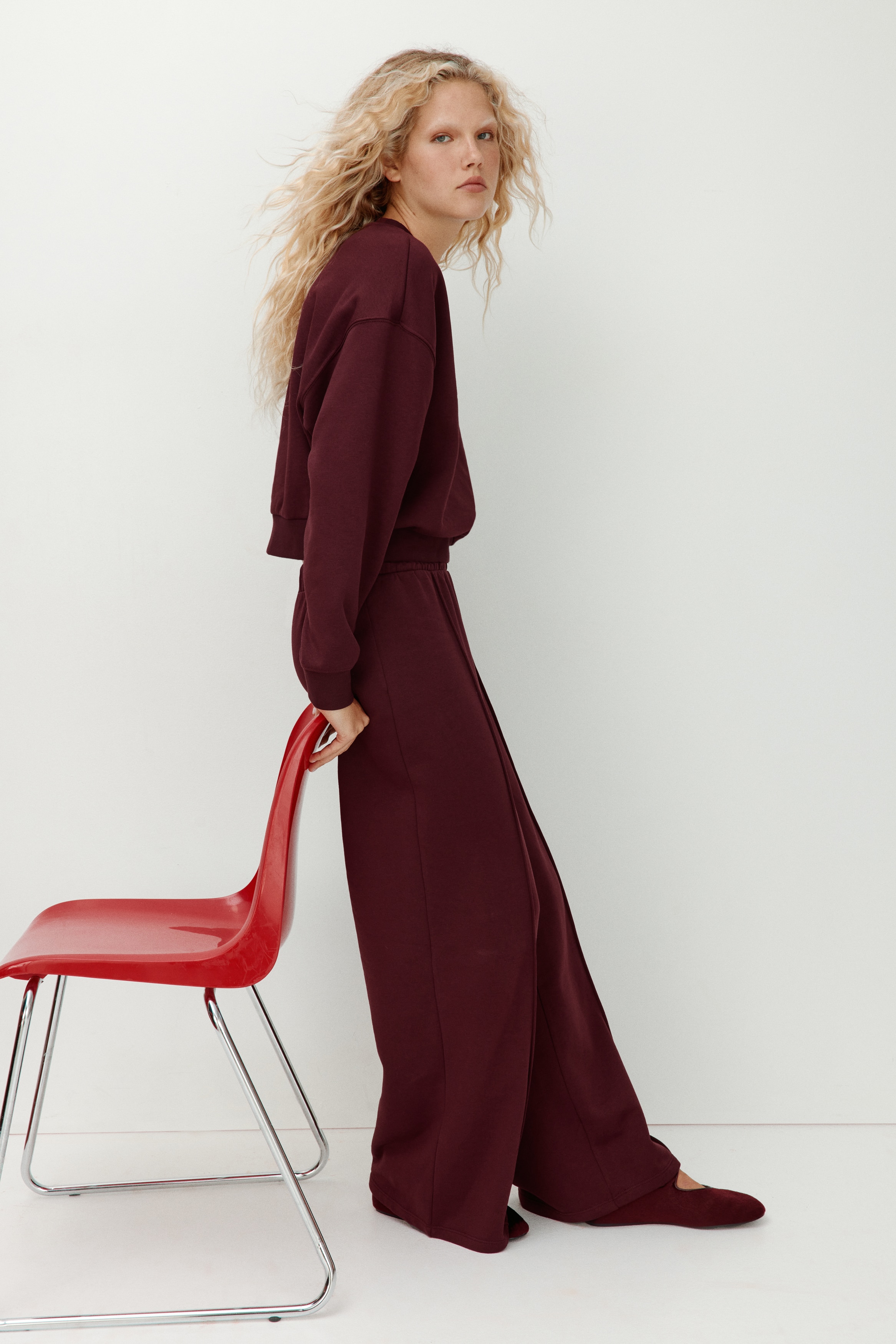 H & M - スウェット2アイテムセット - レッド