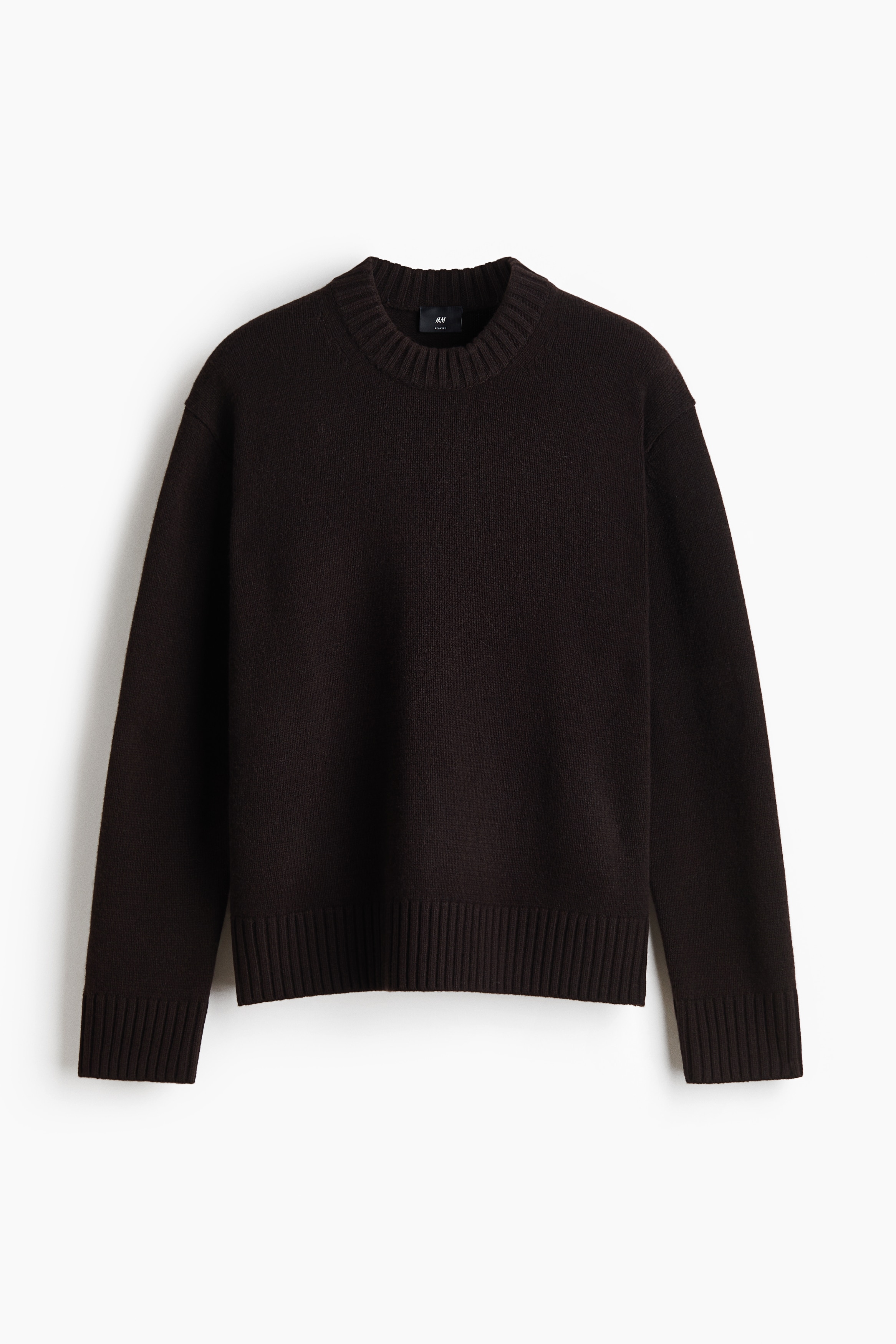 Relaxed-Fit Cashmere-Blend Sweater - Dark brown