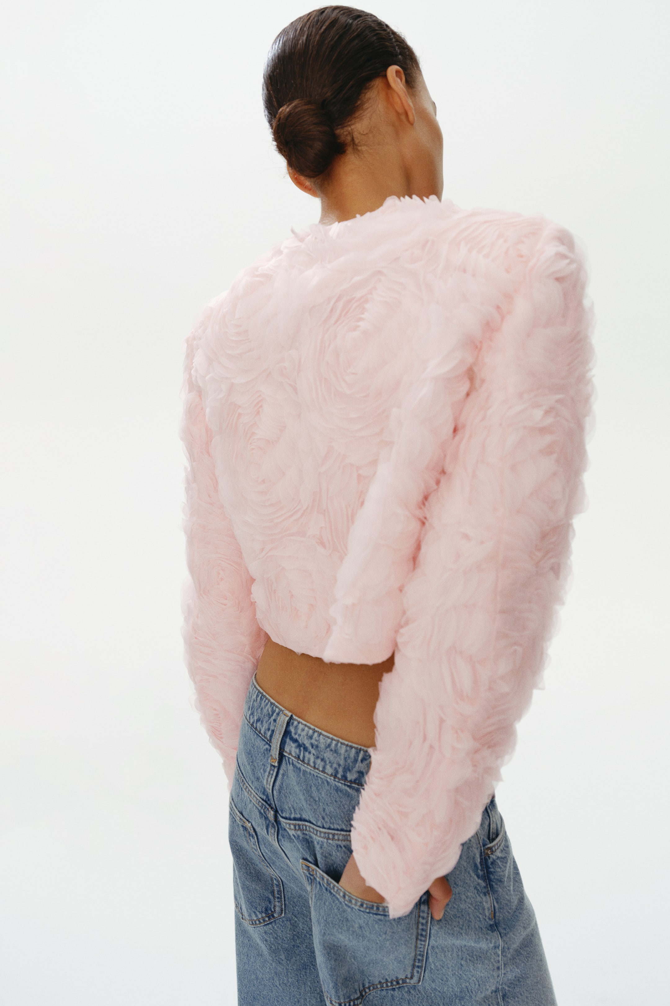 Женские куртки H&M Cropped Appliquéd Jacket — фото 5