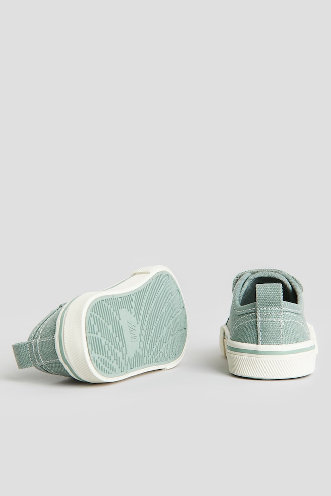 Canvas trainers - Dusty green/White - 4