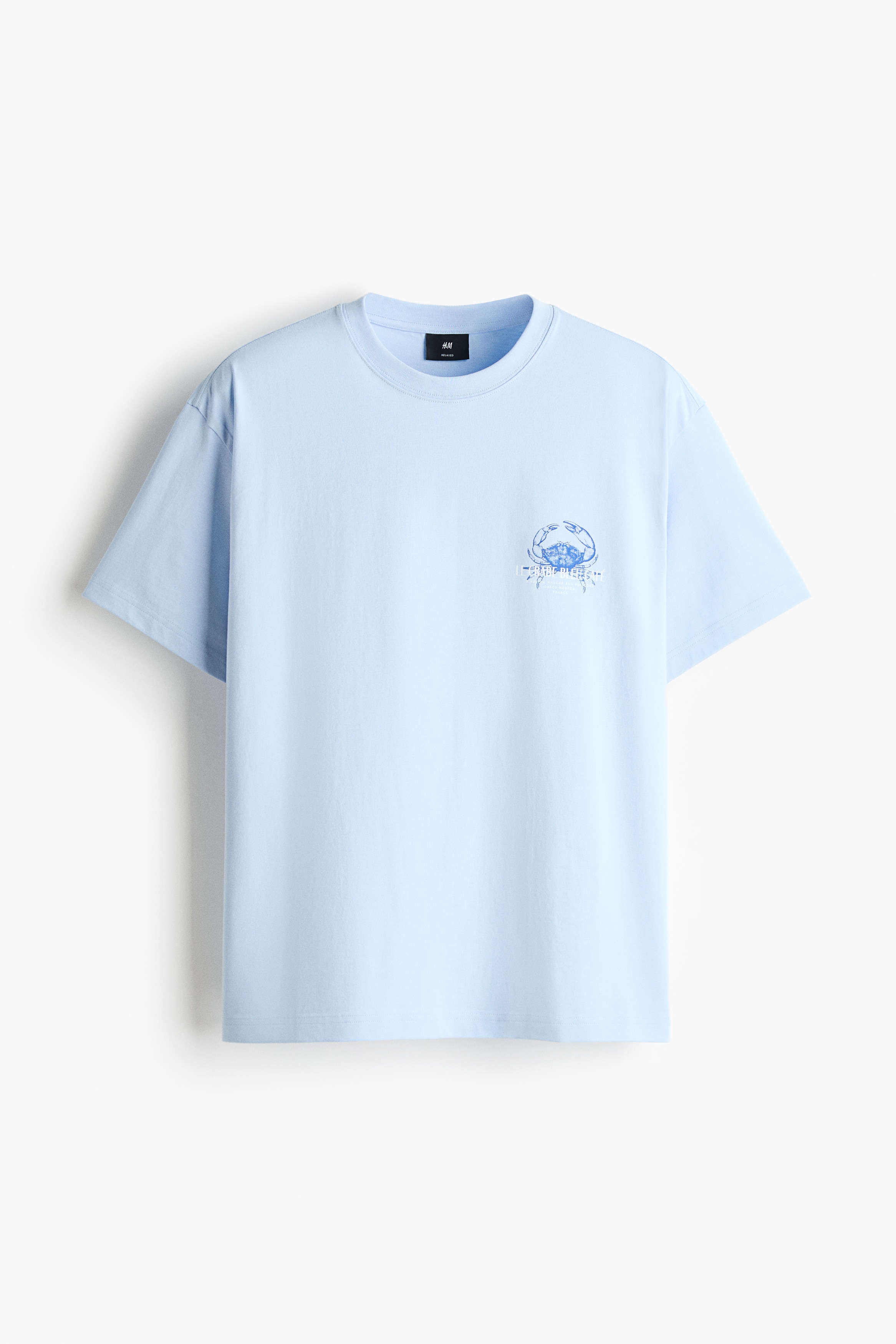 Loose Fit Printed T-shirt - Light blue/Crab/Dark grey/No Defeat/White/Seashells/White/Hi-Fi/Peach pink/Echo Park/White/Sevilla/White/Water lilies/White/Palm Noir/Light blue/Non Redibit/White/Aura Artist House
