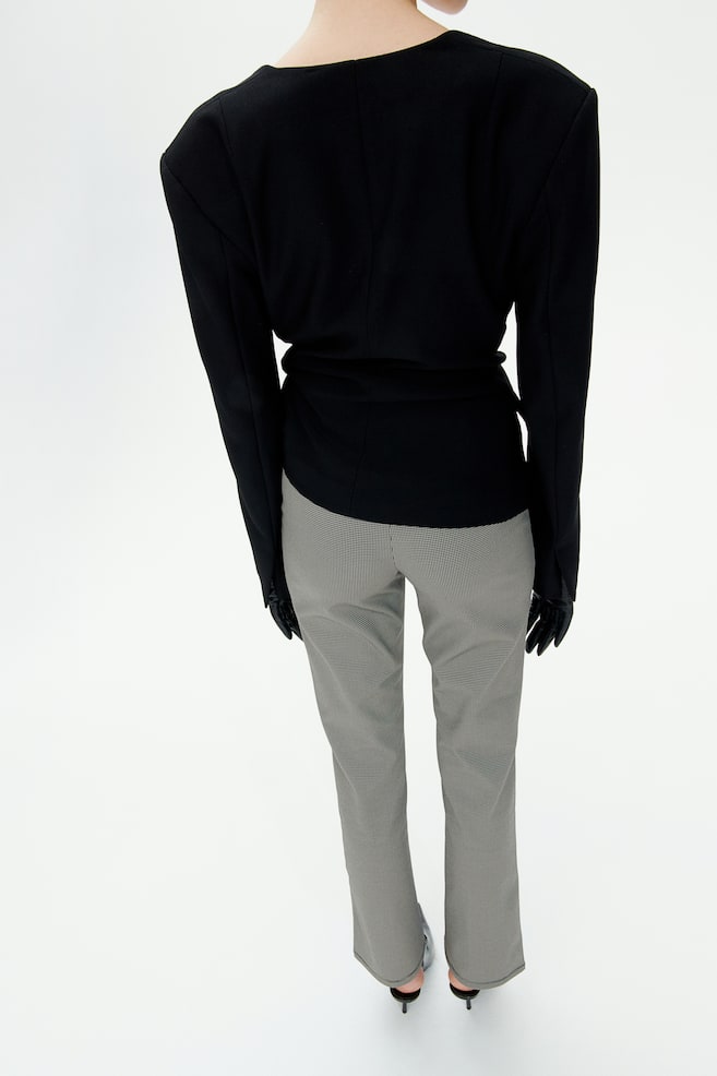 Stylede bukser i jersey - Sort/Pepitaternet - 3
