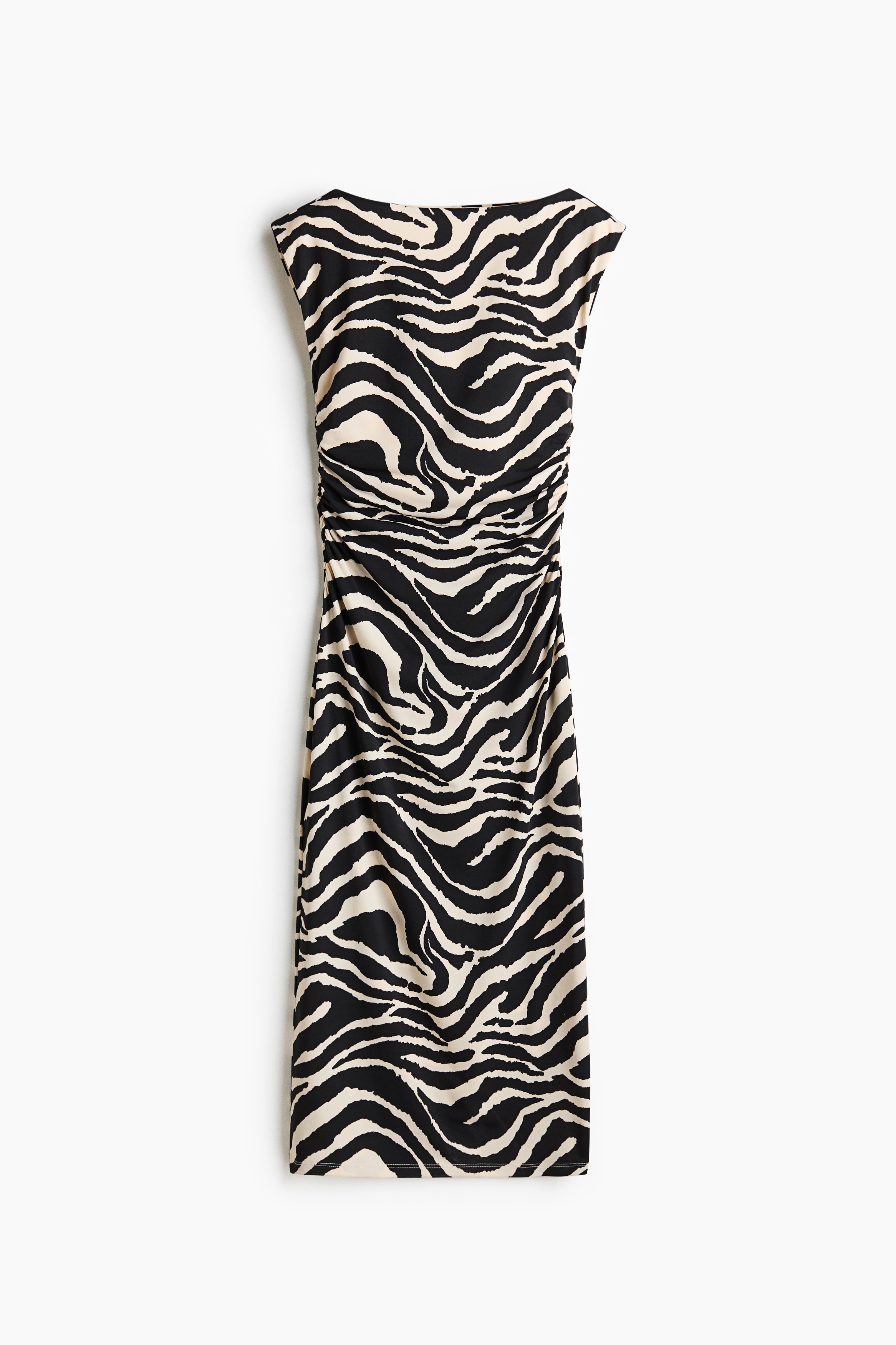 Cap-sleeved dress - Cream/Zebra print/Black/Spotted/Dark brown/Light blue/Mustard yellow/Dark green/Red
