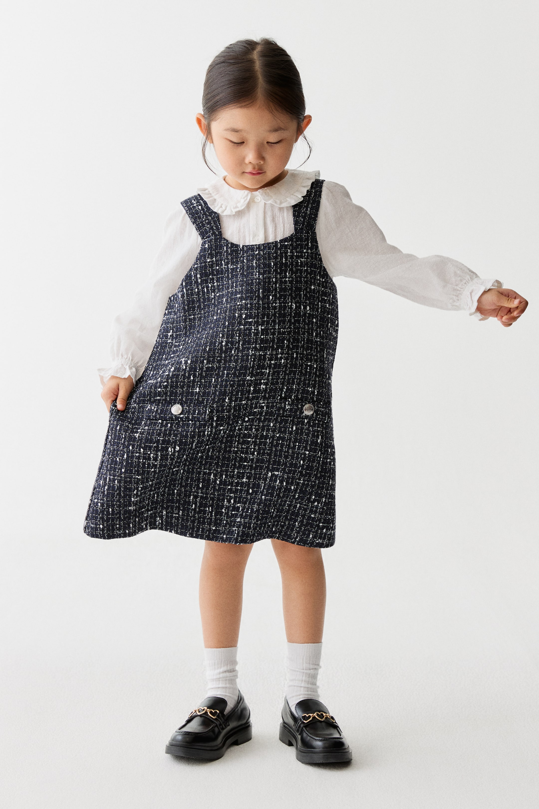 拡大画像を表示: ブークレシフトドレス - ネイビーブルー - Kids | H&M JP 1