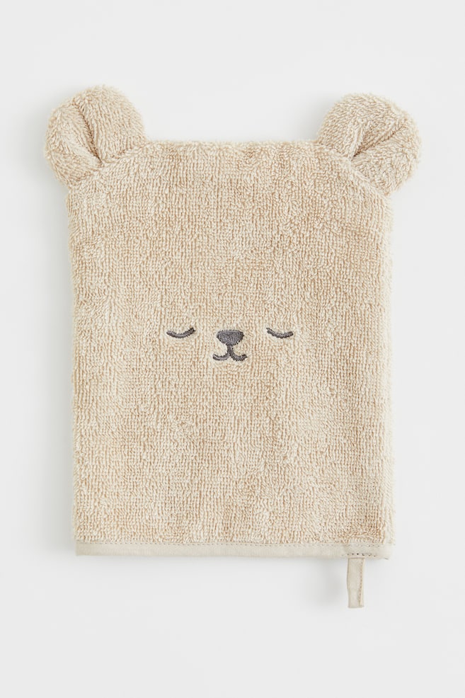 Animal-shaped wash mitt - Light beige/Bear/White/Light pink/Bunny/Dark grey/Bear - 1