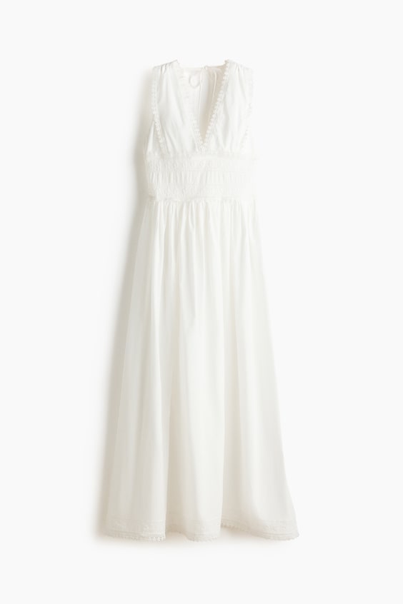 Женские платья H&M Picot-Trimmed Cotton Dress